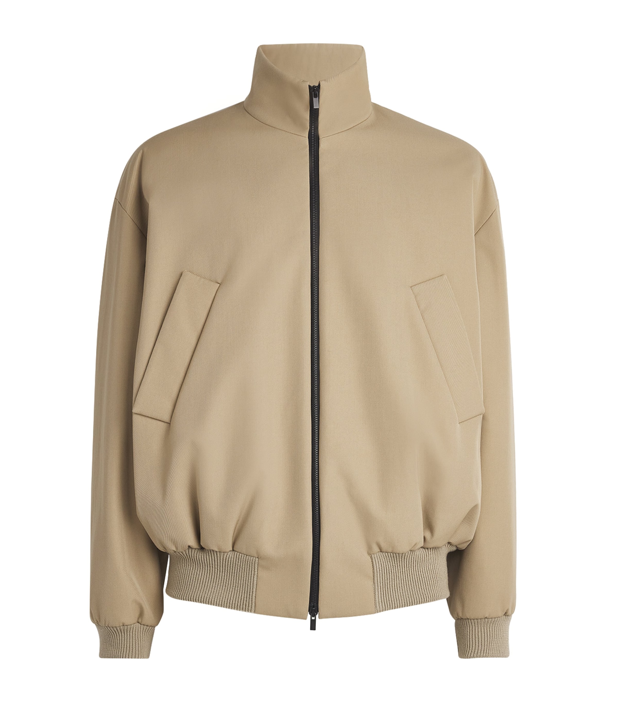 Fear Of God Wool-cotton Bomber Jacket In Beige