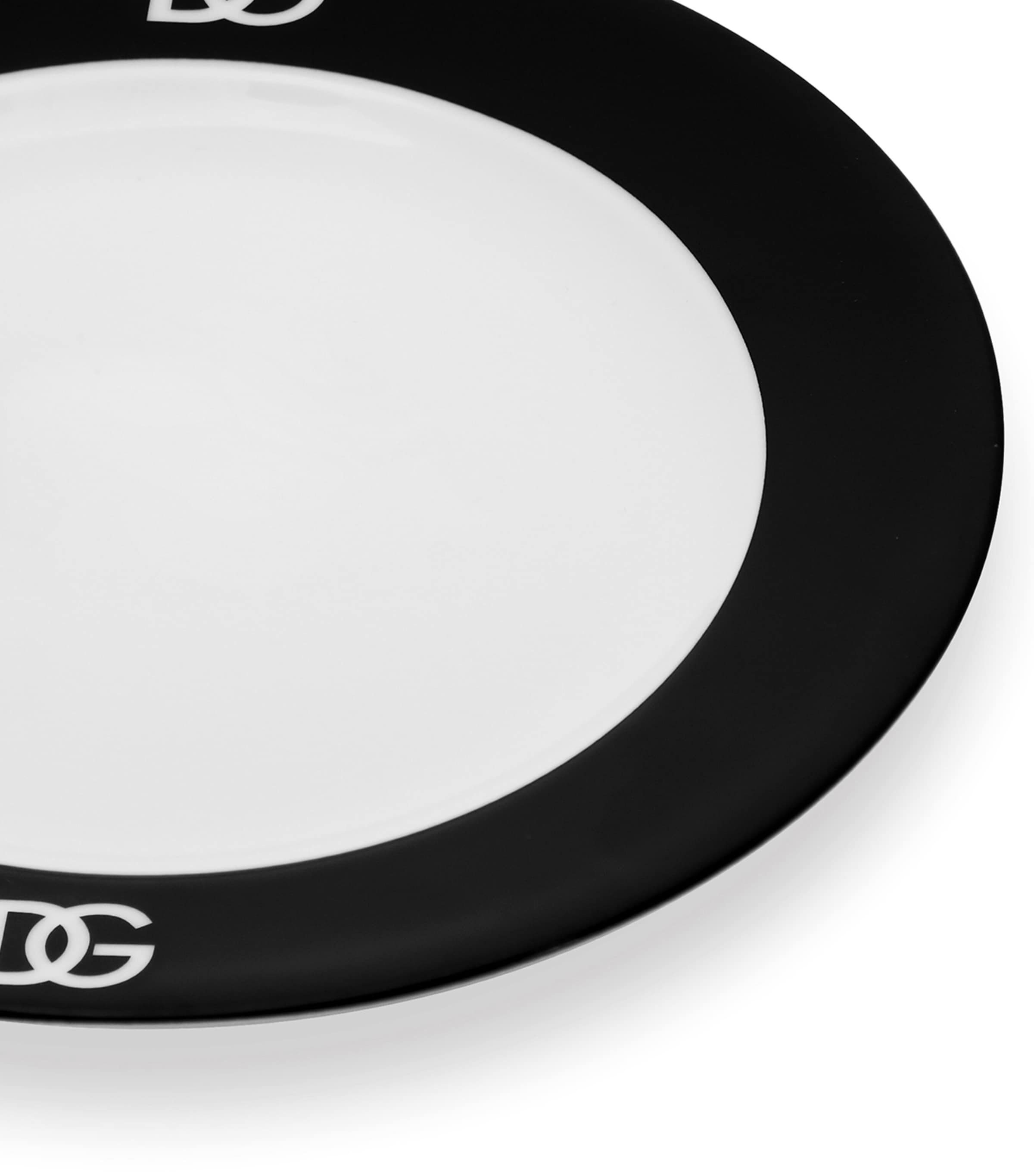 Set of 2 DG Millenials Logo Plates (19cm) U0009 BIANCO/NERO Image 4