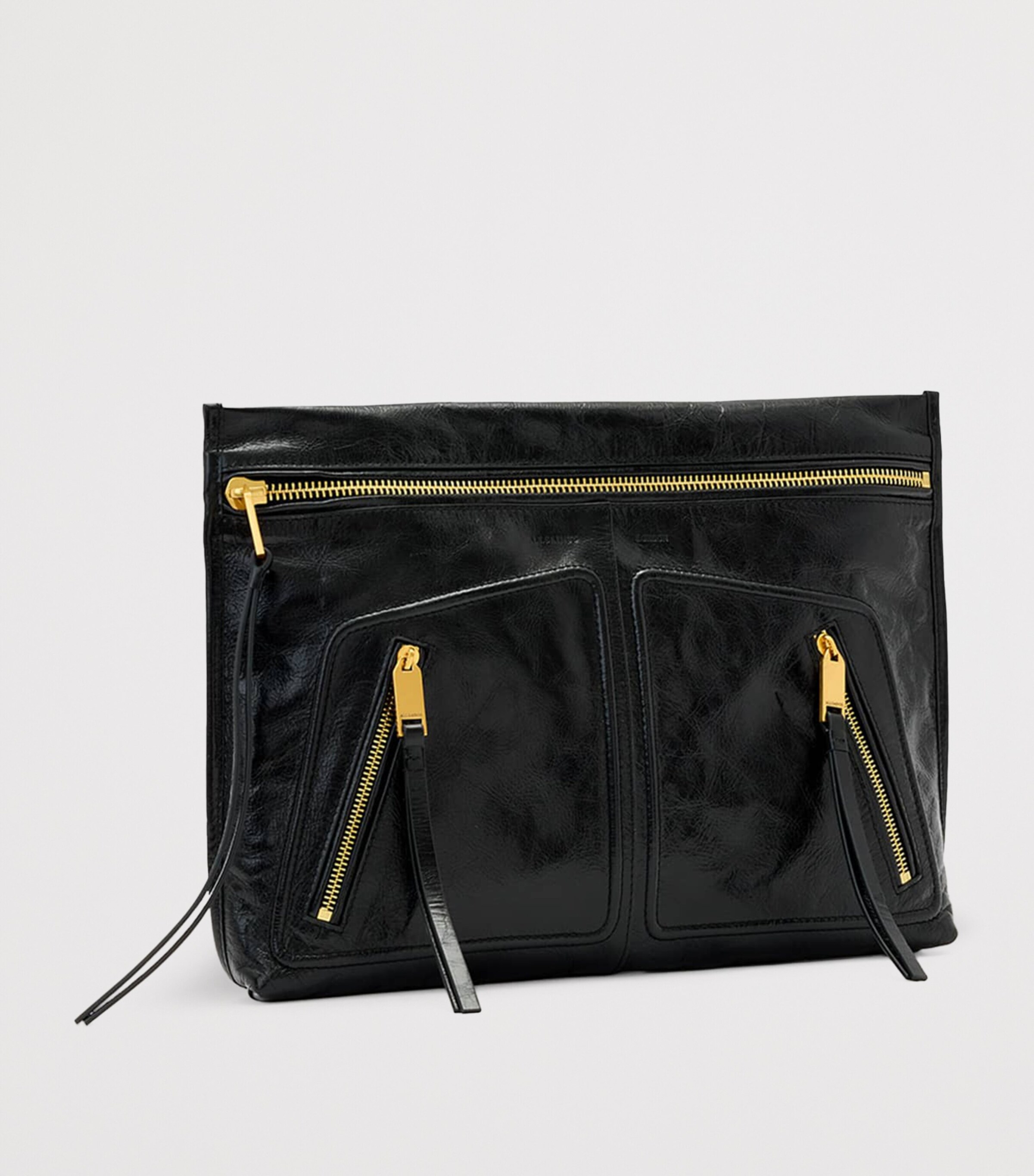 AllSaints Leather Jean Rey Pouch Black Image 2