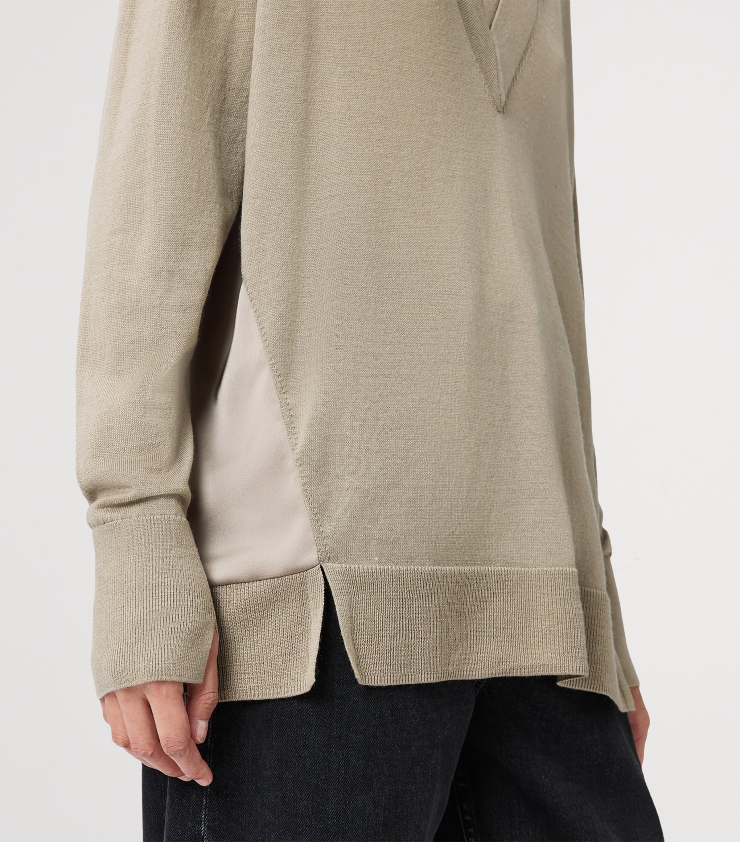 Wool Bern Sweater TAUPE GREY Image 7