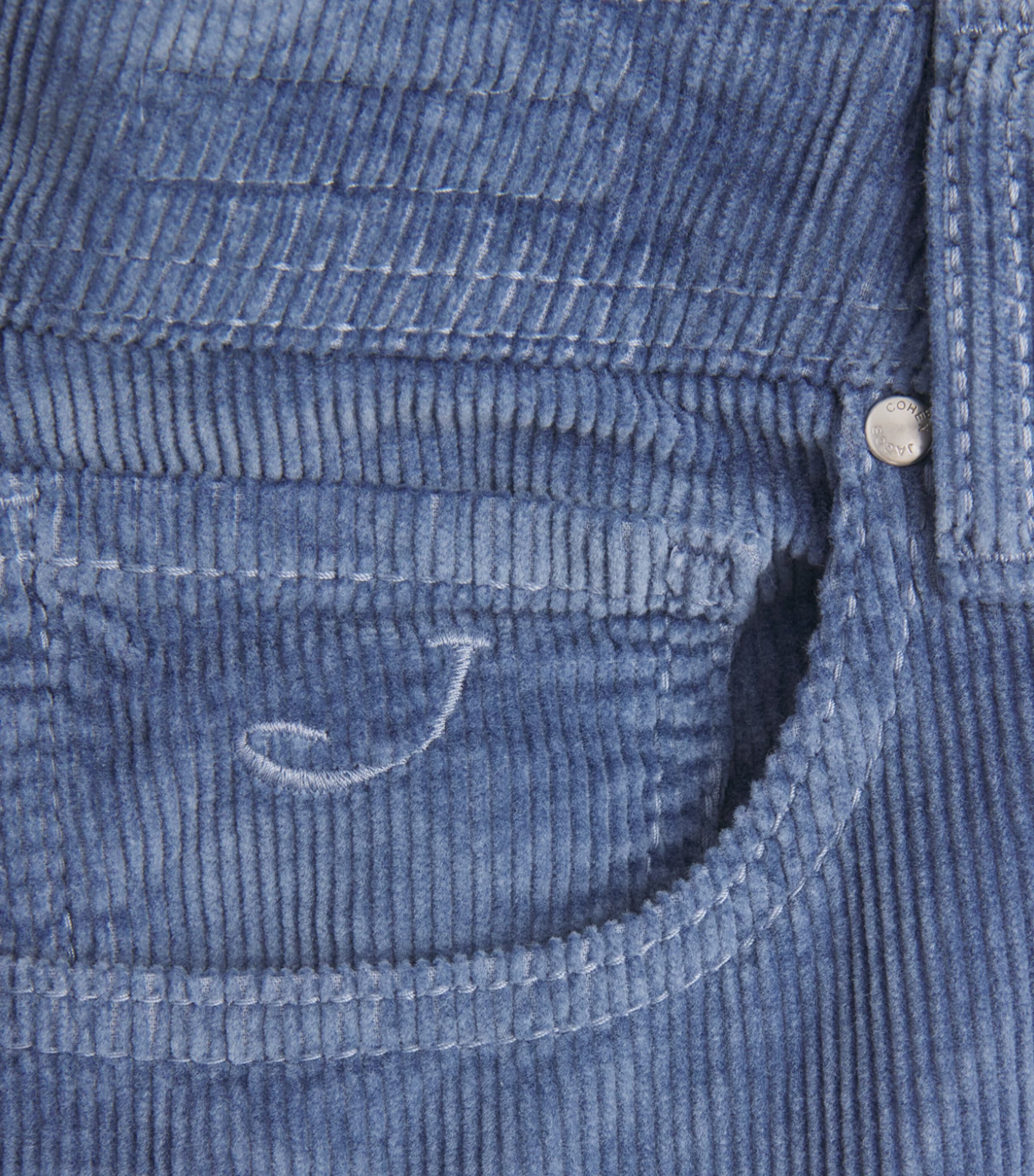 Jacob Cohën Mens Corduroy Bard Slim-Fit Chinos Blue Image 6