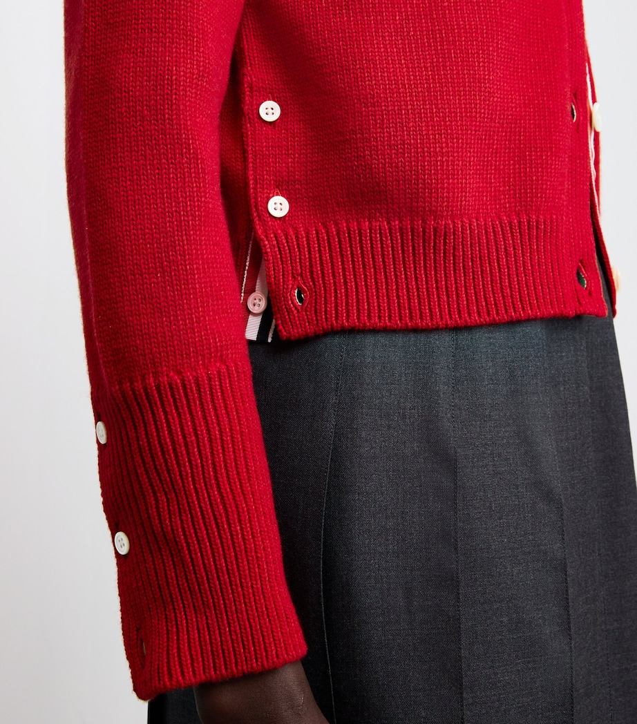 Virgin Wool Hector Cardigan RED Image 7