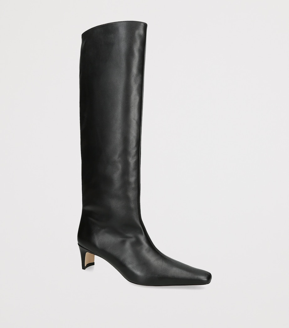 STAUD Leather Wally Knee-High Boots 55 Black Image 3