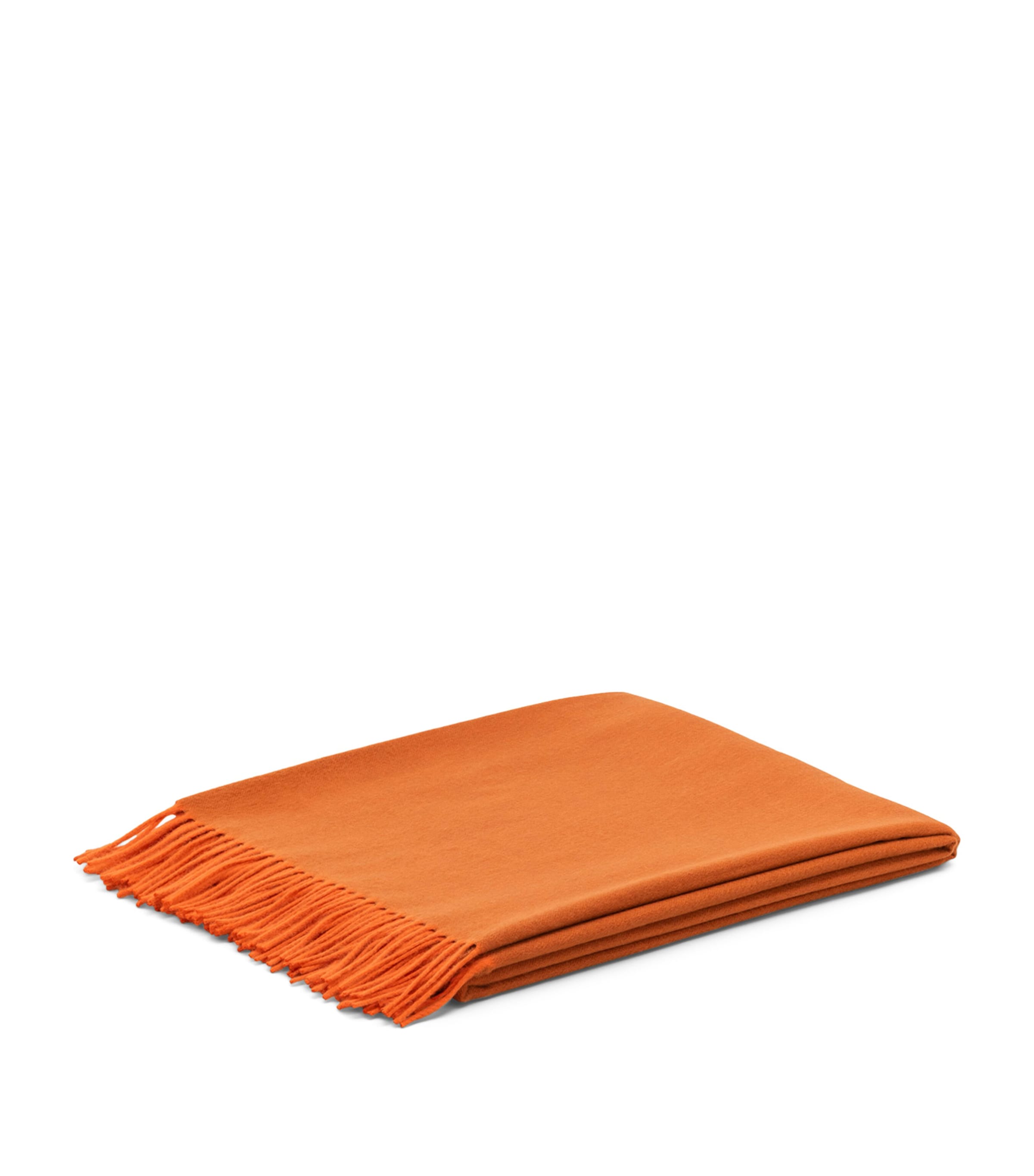Begg x Co Cashmere Arran Plain Throw (147cm x 183cm) Copper Image 2