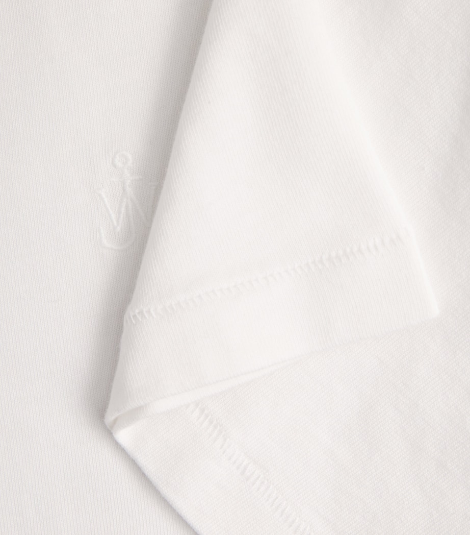 JW Anderson Mens Cotton Embroidered Anchor T-Shirt White Image 6