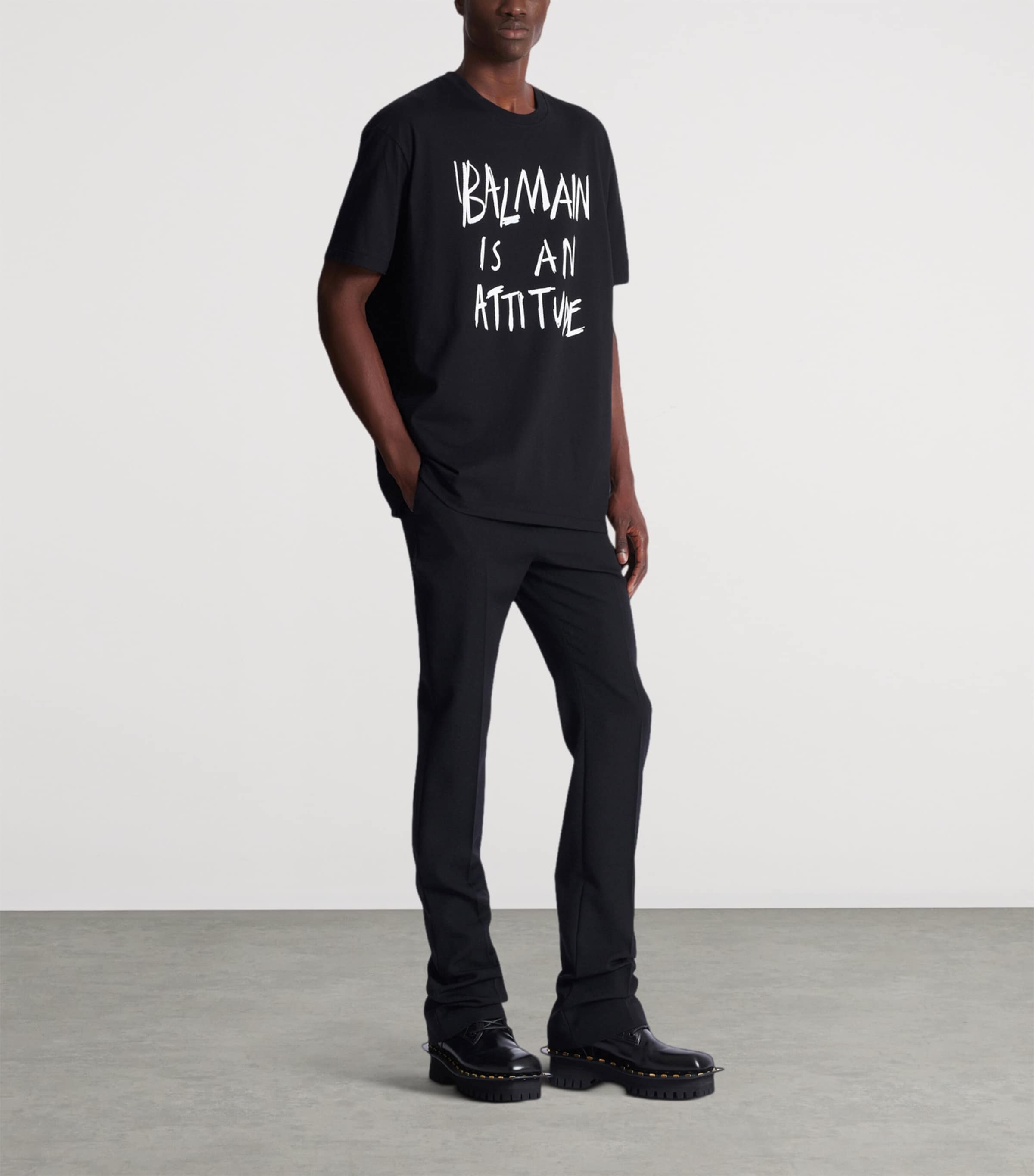 Cotton Logo T-Shirt EAB NOIR/BLANC Image 2