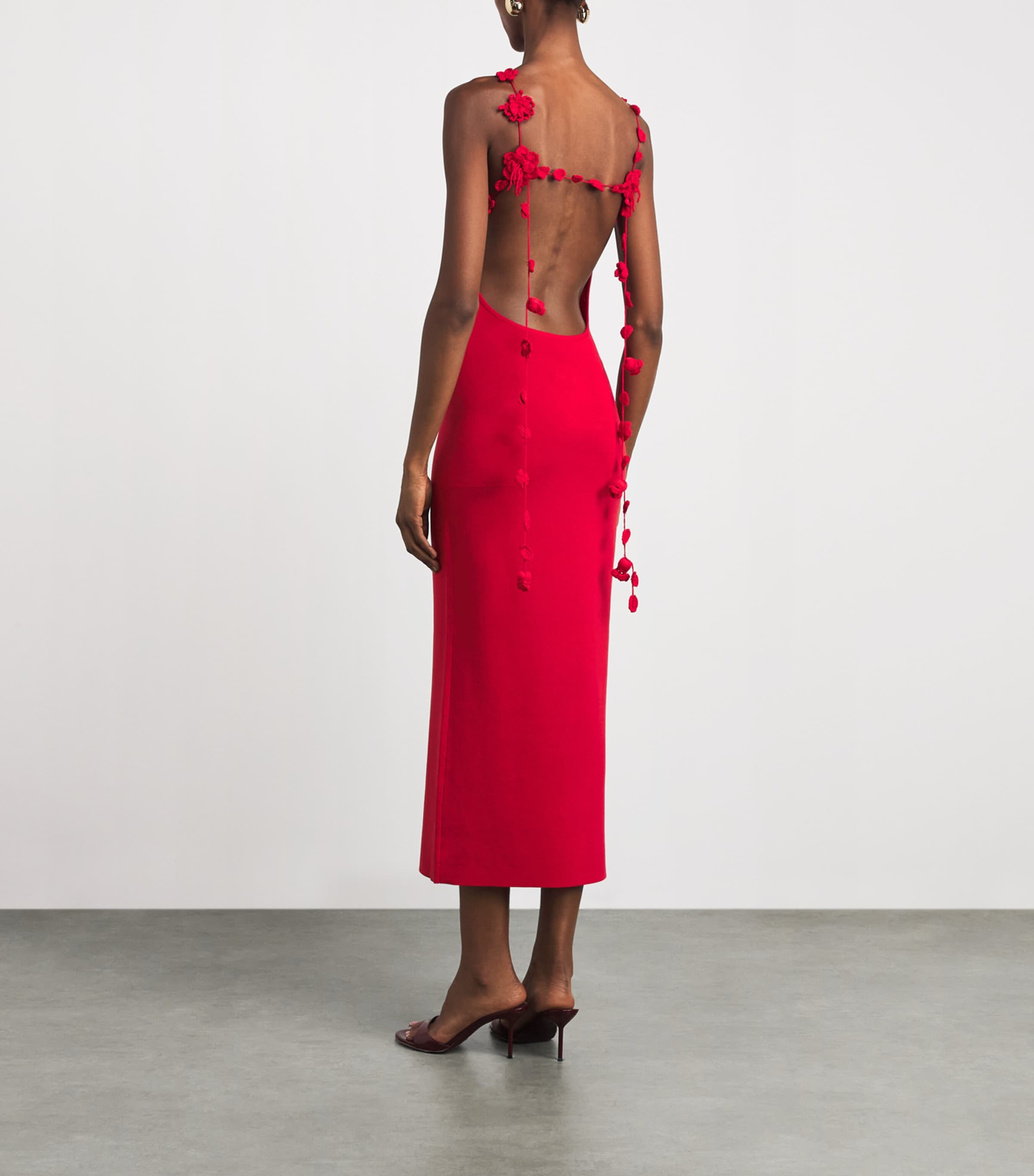 Cult Gaia Womens Knitted Giuliana Midi Dress Vermilion Image 4