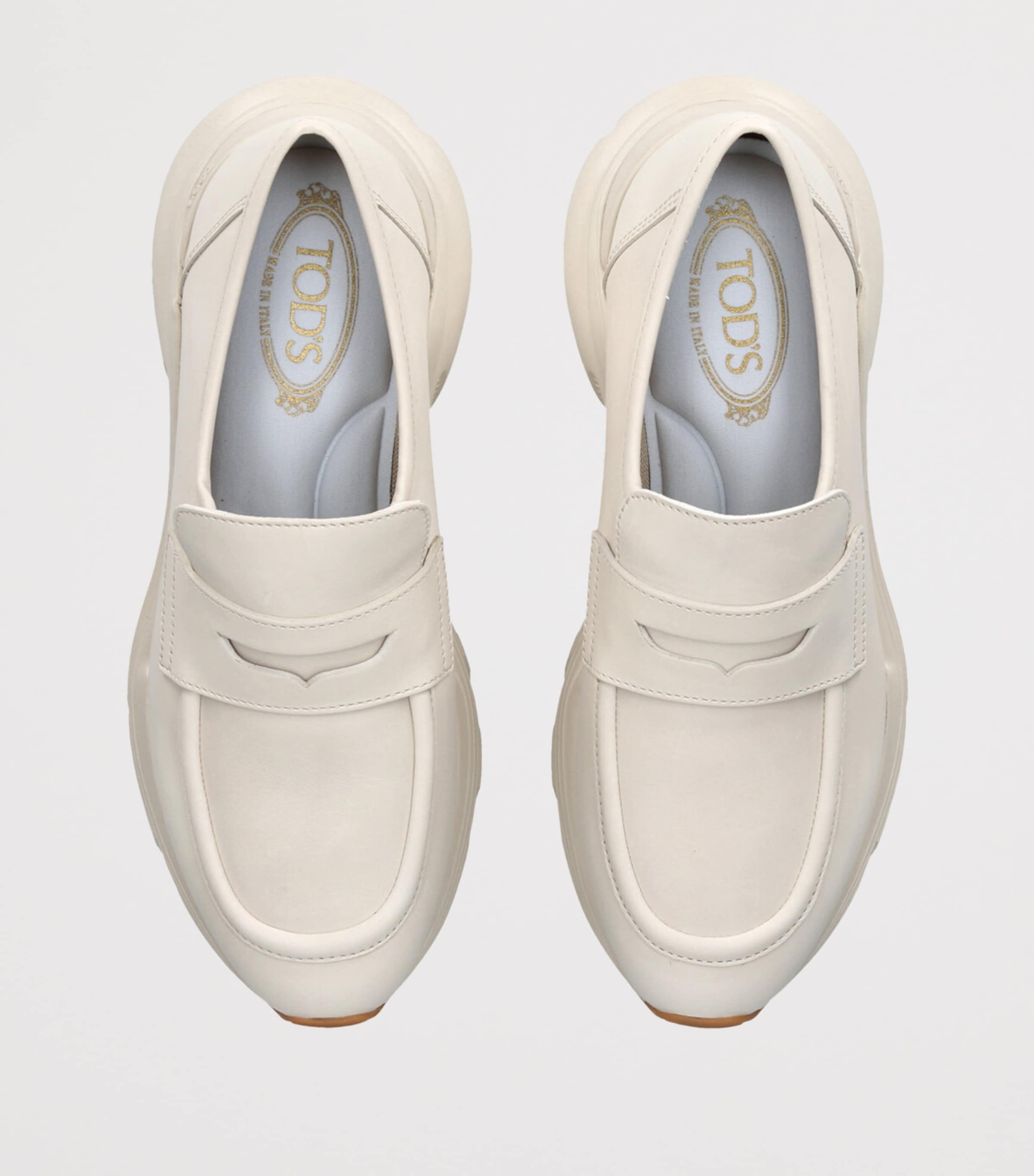Leather Sport 54 Loafers 25 BEIGE Image 4