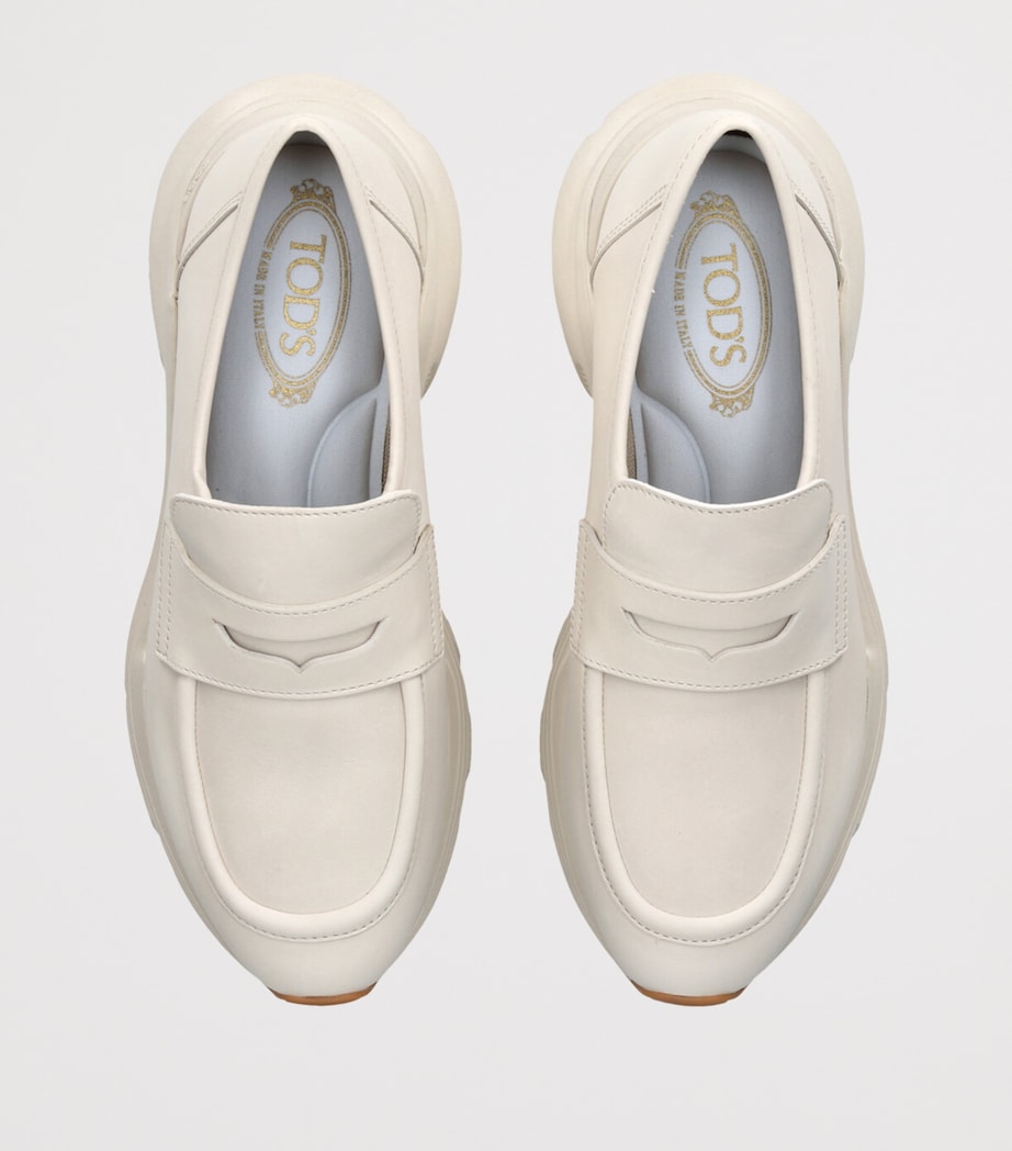 Leather Sport 54 Loafers 25 BEIGE Image 4