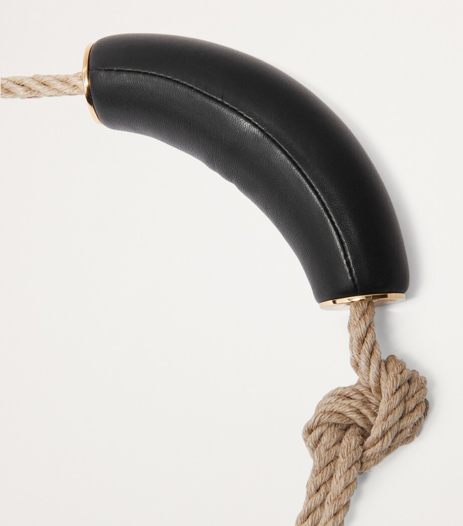 LOEWE XL Leather Squeeze Cord Top-Handle Bag Black Image 5