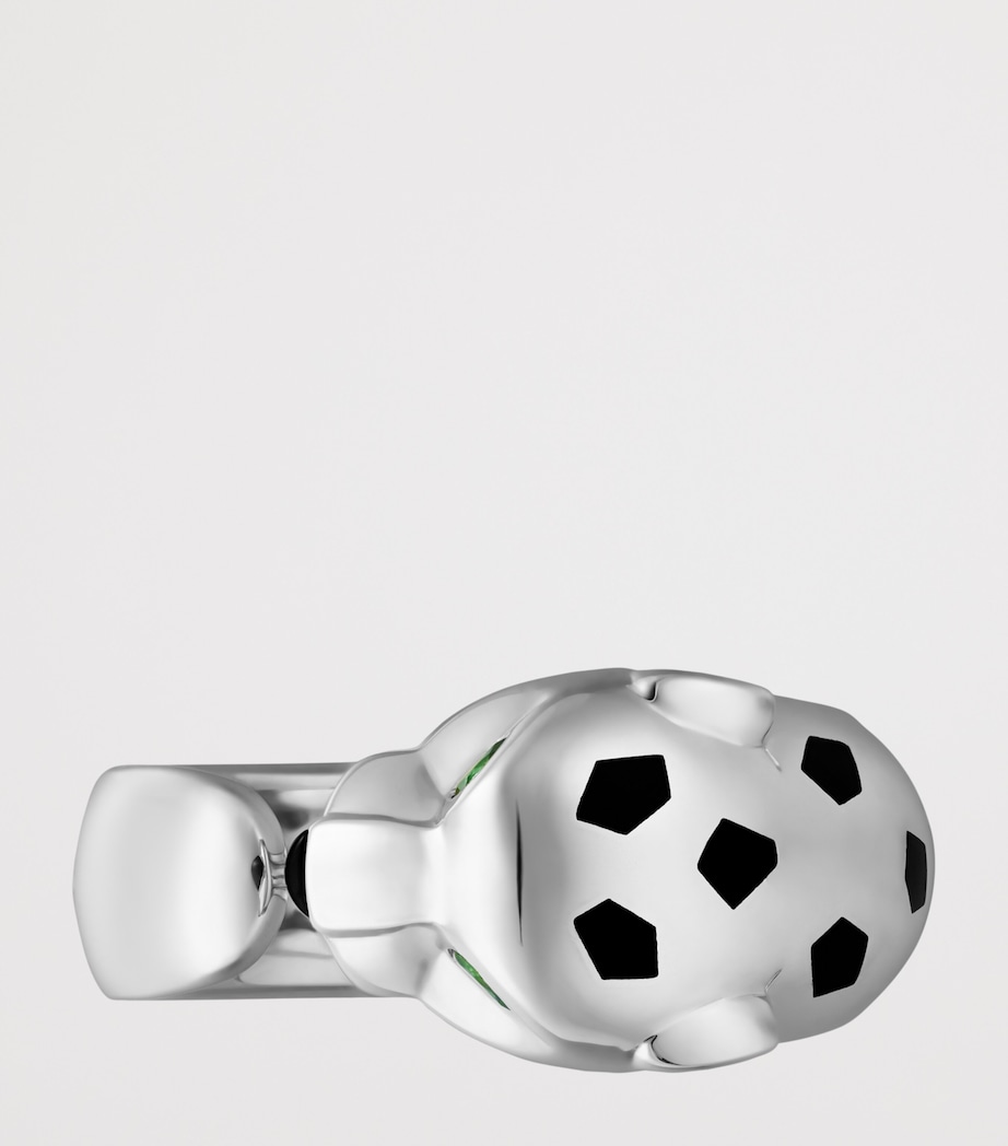 Medium White Gold, Tsavorite Garnet and Onyx Panthère de Cartier Ring WHITE GOLD Image 3