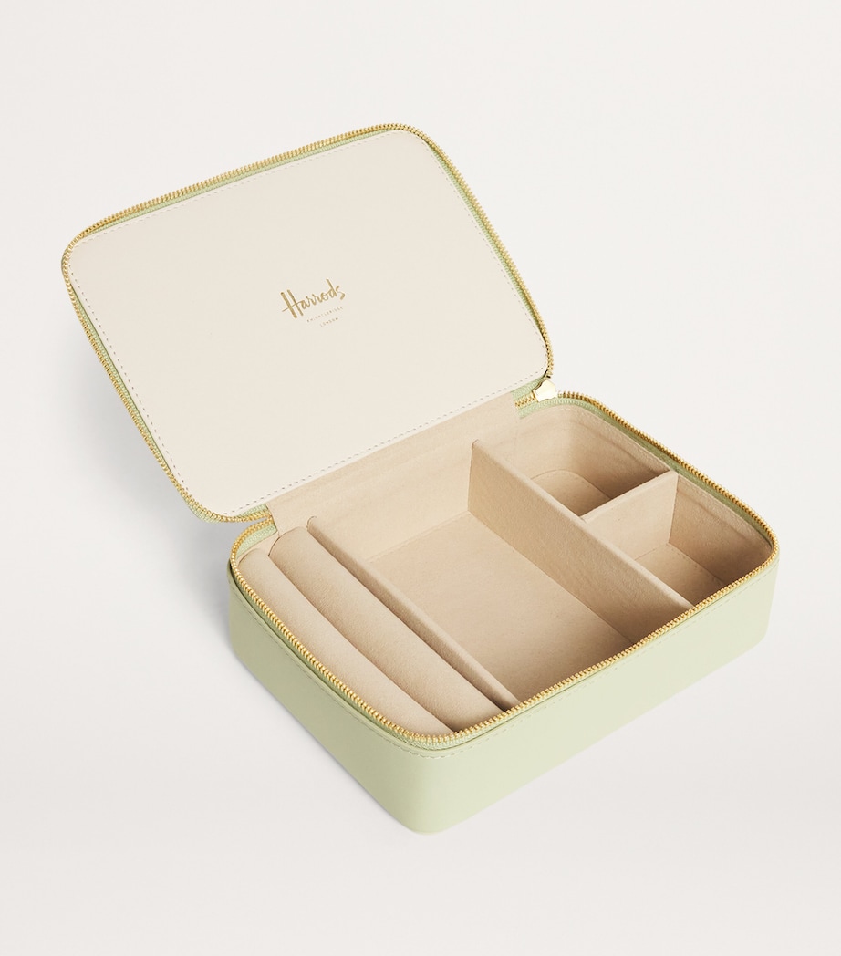 Large Soft Grain Leather Trinket Box GREEN Image 2