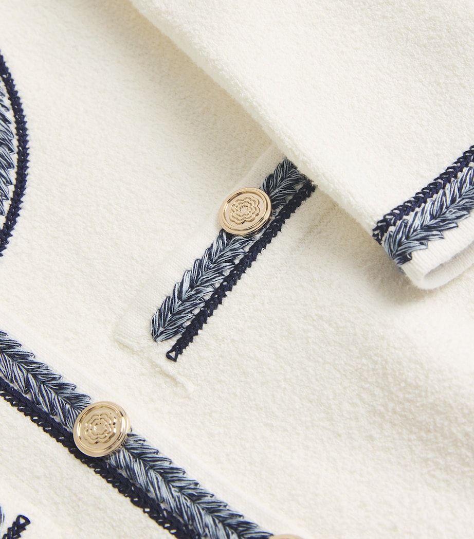 Terry Braid-Trim Mini Dress ECRU Image 5