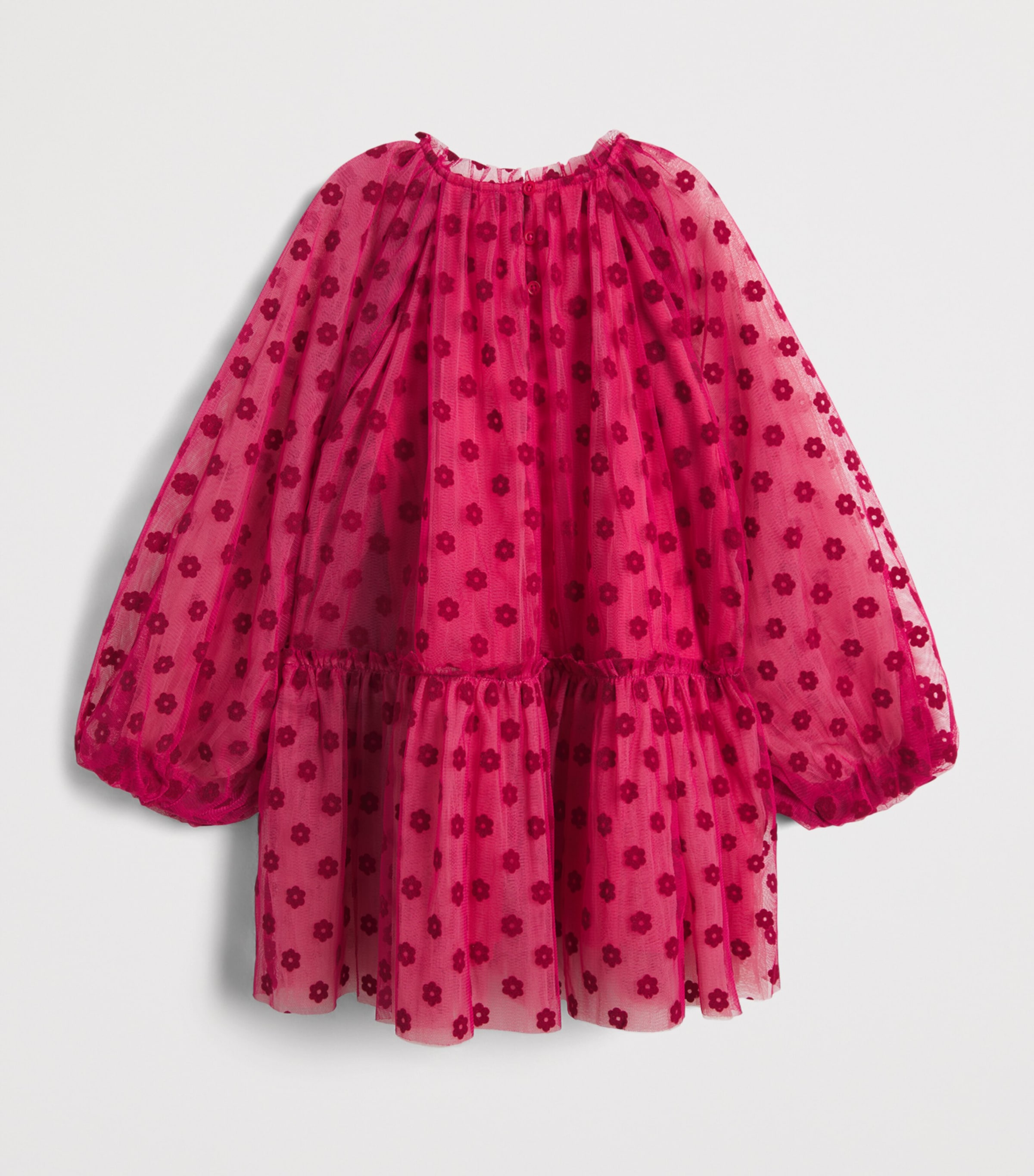 Bonton Tulle Velvet-Flower Dress (2-14 Years) Rose Princesse Image 2