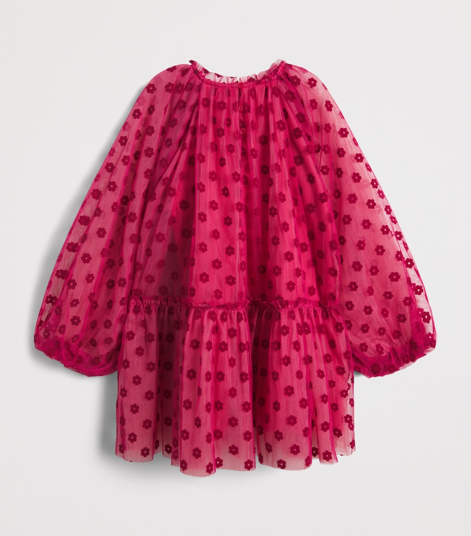Bonton Tulle Velvet-Flower Dress (2-14 Years) Rose Princesse Image 2