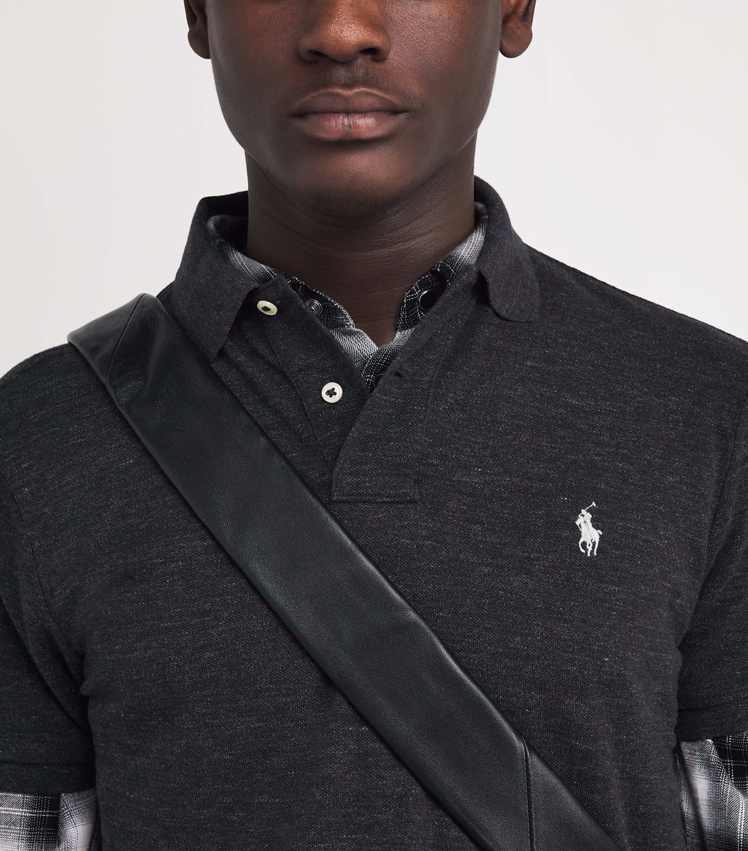 Polo Ralph Lauren Mens Cotton Mesh Custom-Fit Polo Shirt Dk Grey Image 6
