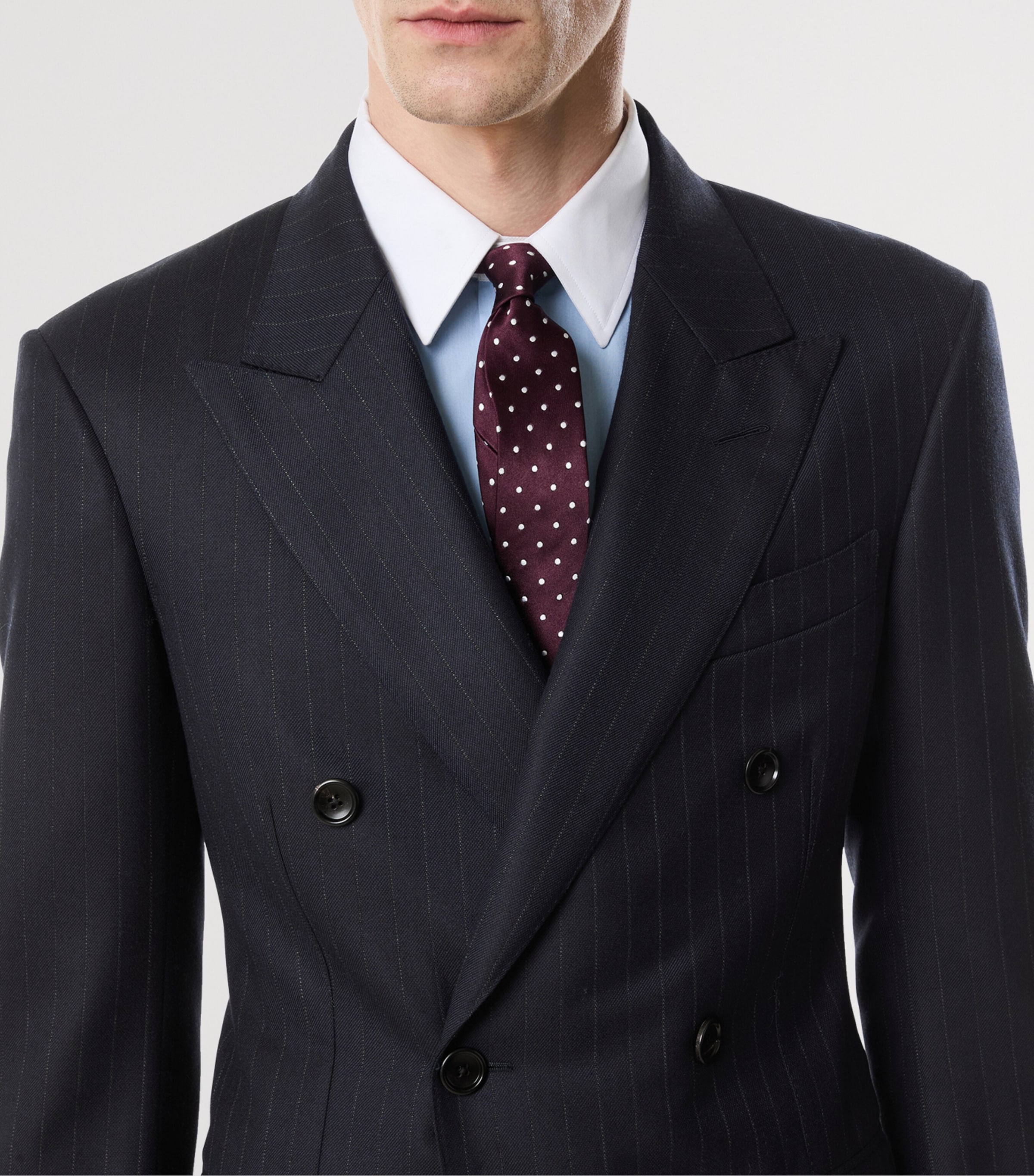 Wool Pinstripe Blazer UCC Image 2