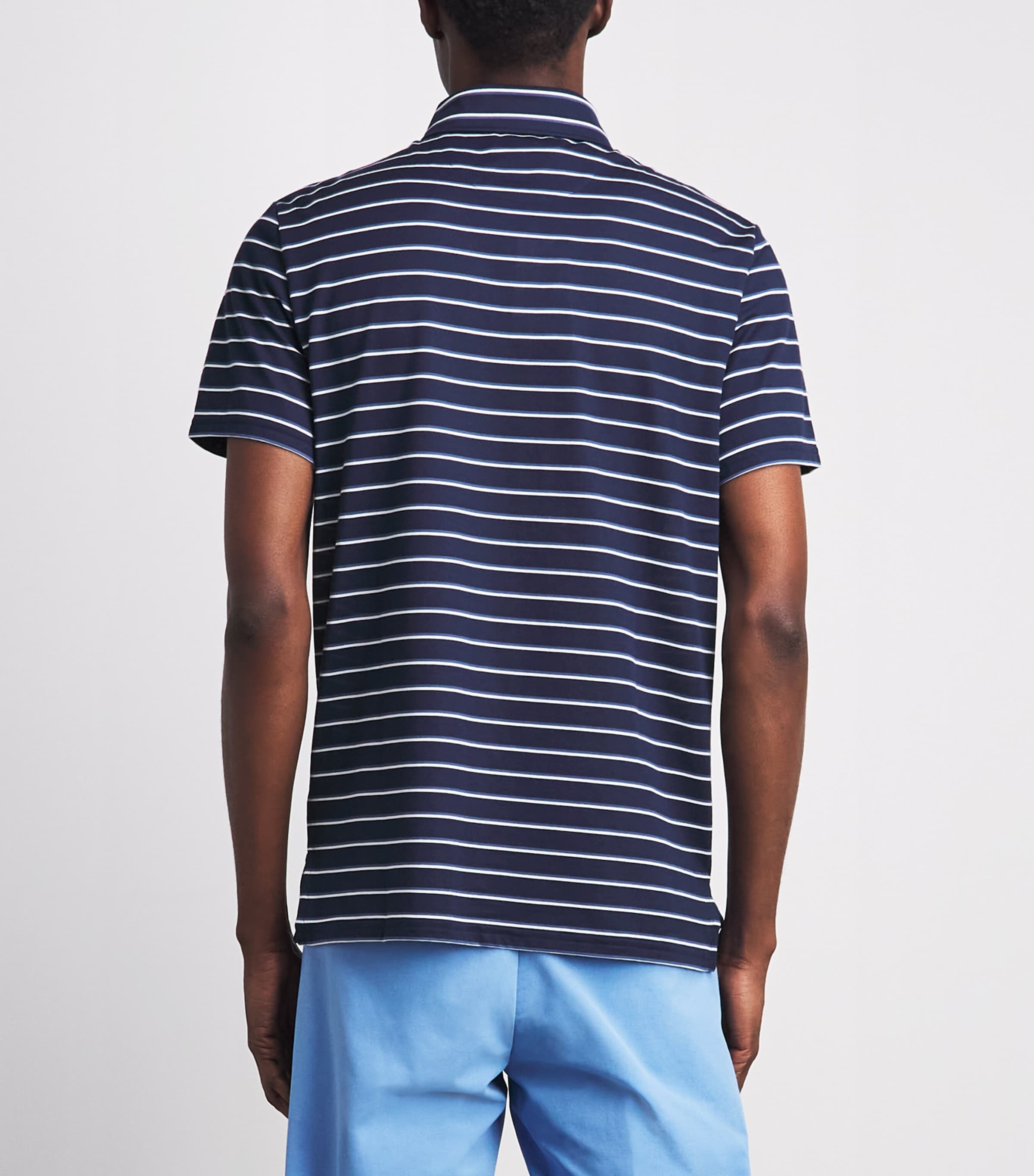 RLX Ralph Lauren Mens Stripe Tour Polo Shirt Old Royal Multi Image 5