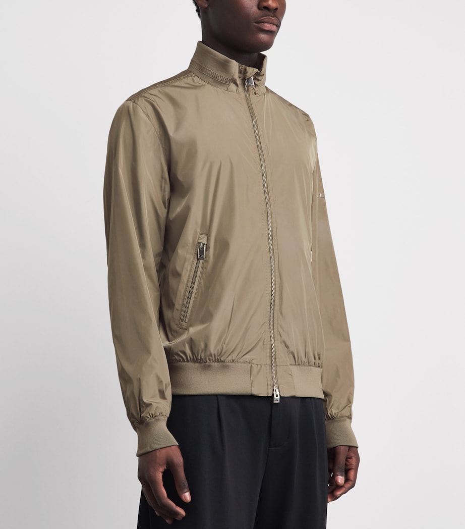 J Lindeberg Mens Water-Repellent Kevin Bomber Jacket Brindle Image 4