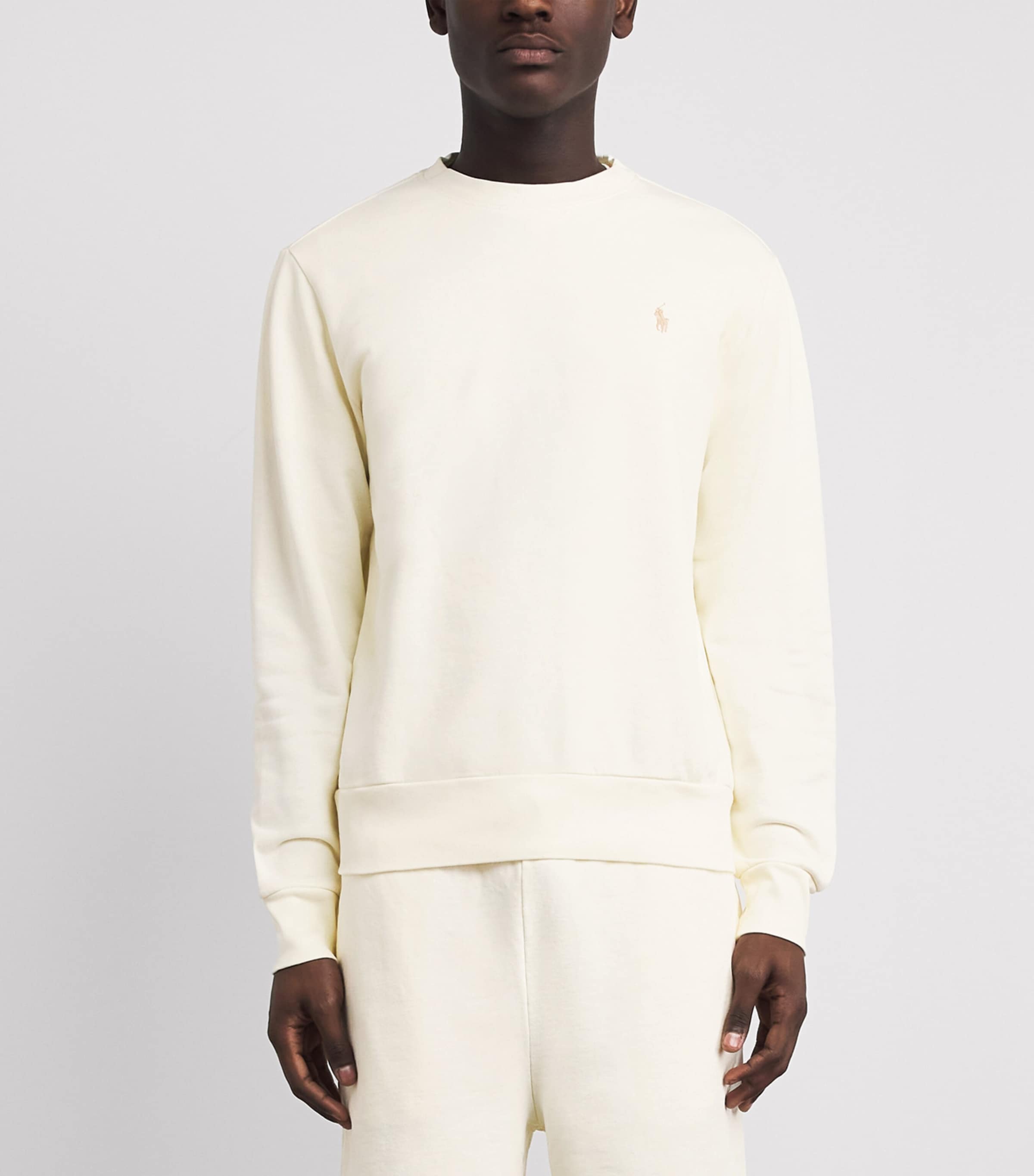 Polo Ralph Lauren Mens Cotton Loopback Fleece Sweatshirt Clubhouse Cream Image 4
