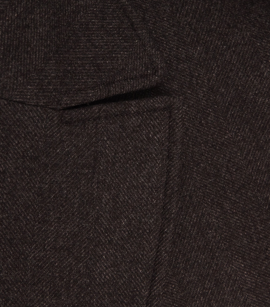 Wool Overcoat 030 DARK BROWN Image 5