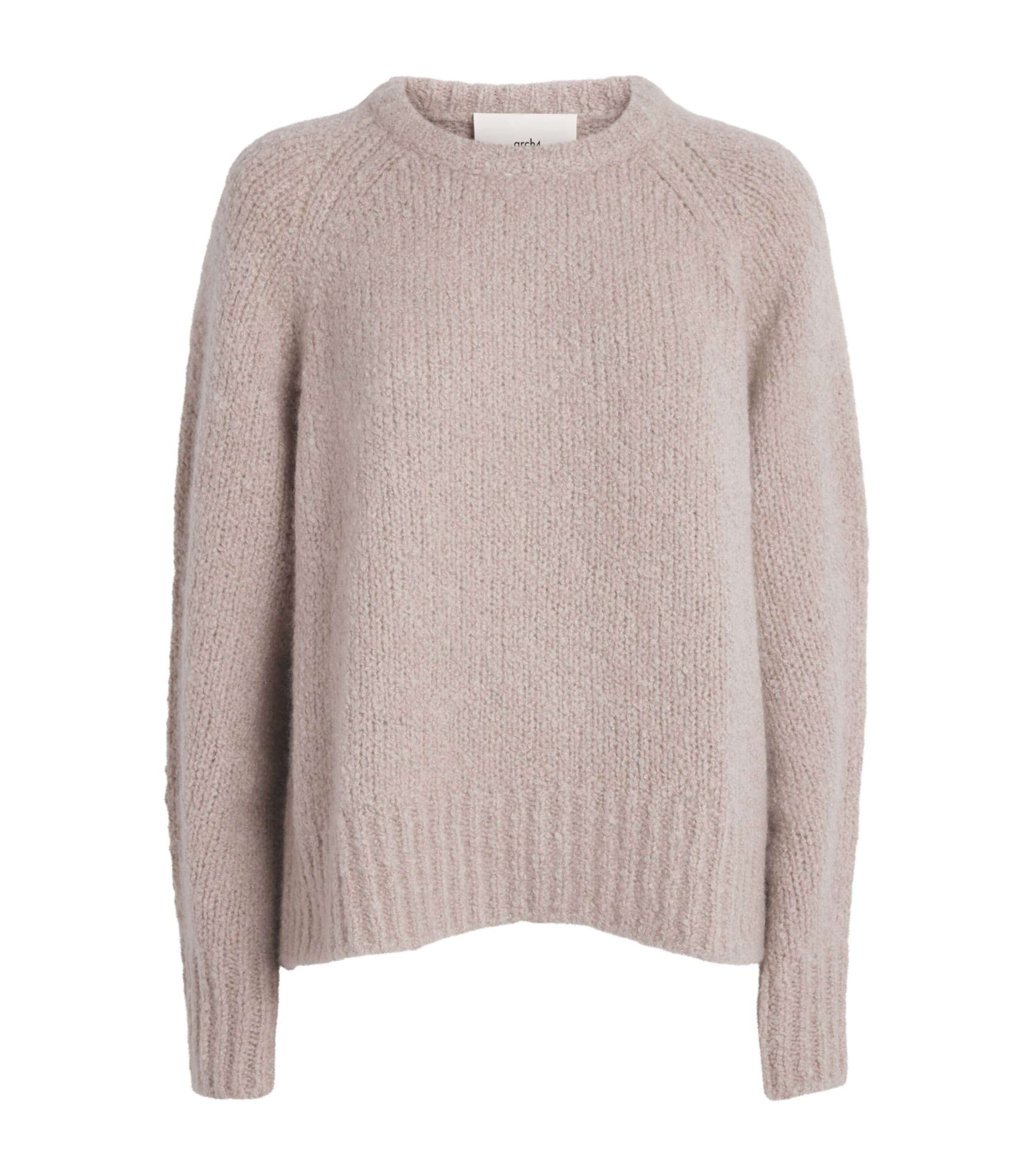 arch 4 Womens Cashmere-Silk Behati Chunky Sweater Alabaster Image 1