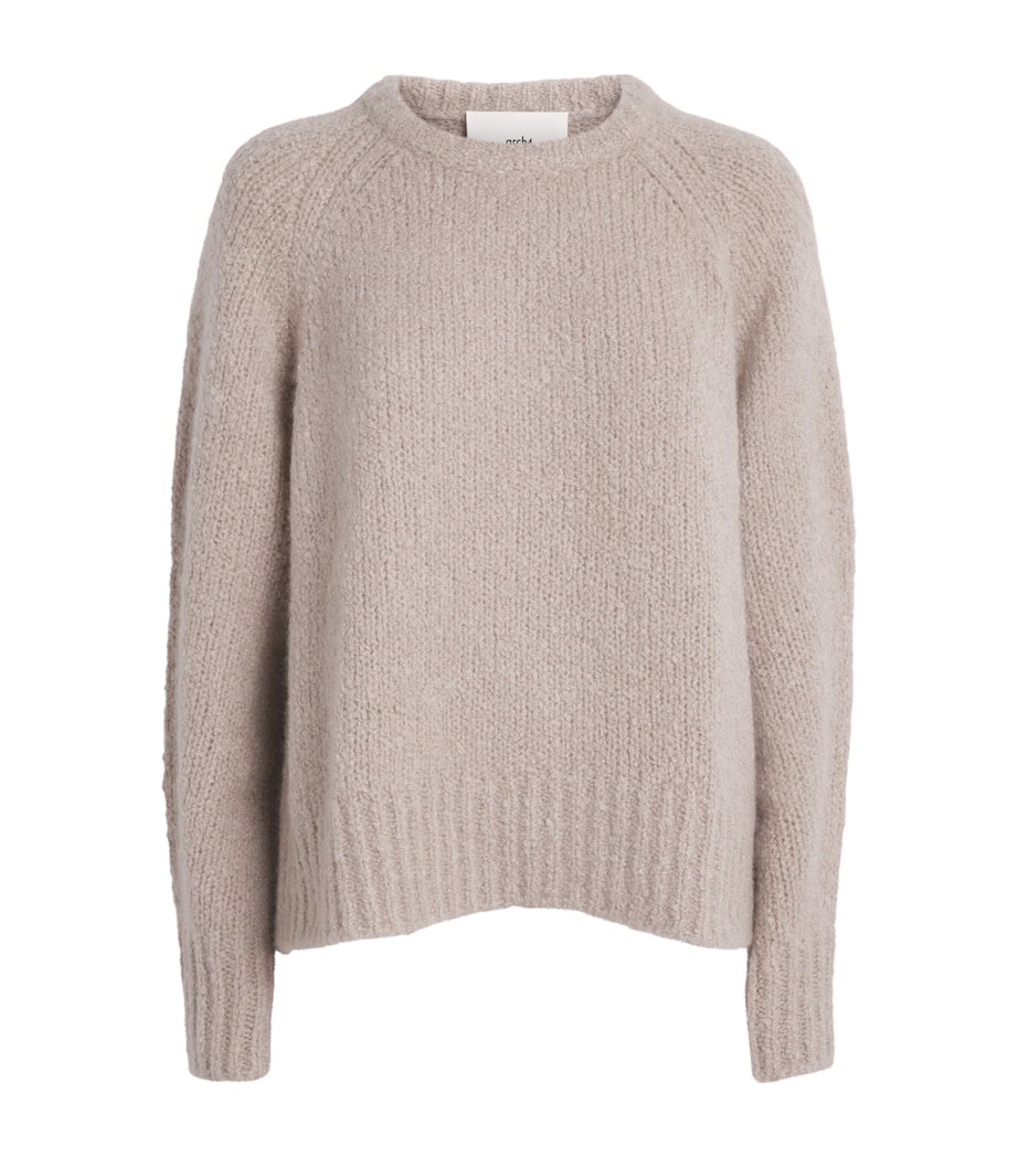 arch 4 Womens Cashmere-Silk Behati Chunky Sweater Alabaster Image 1