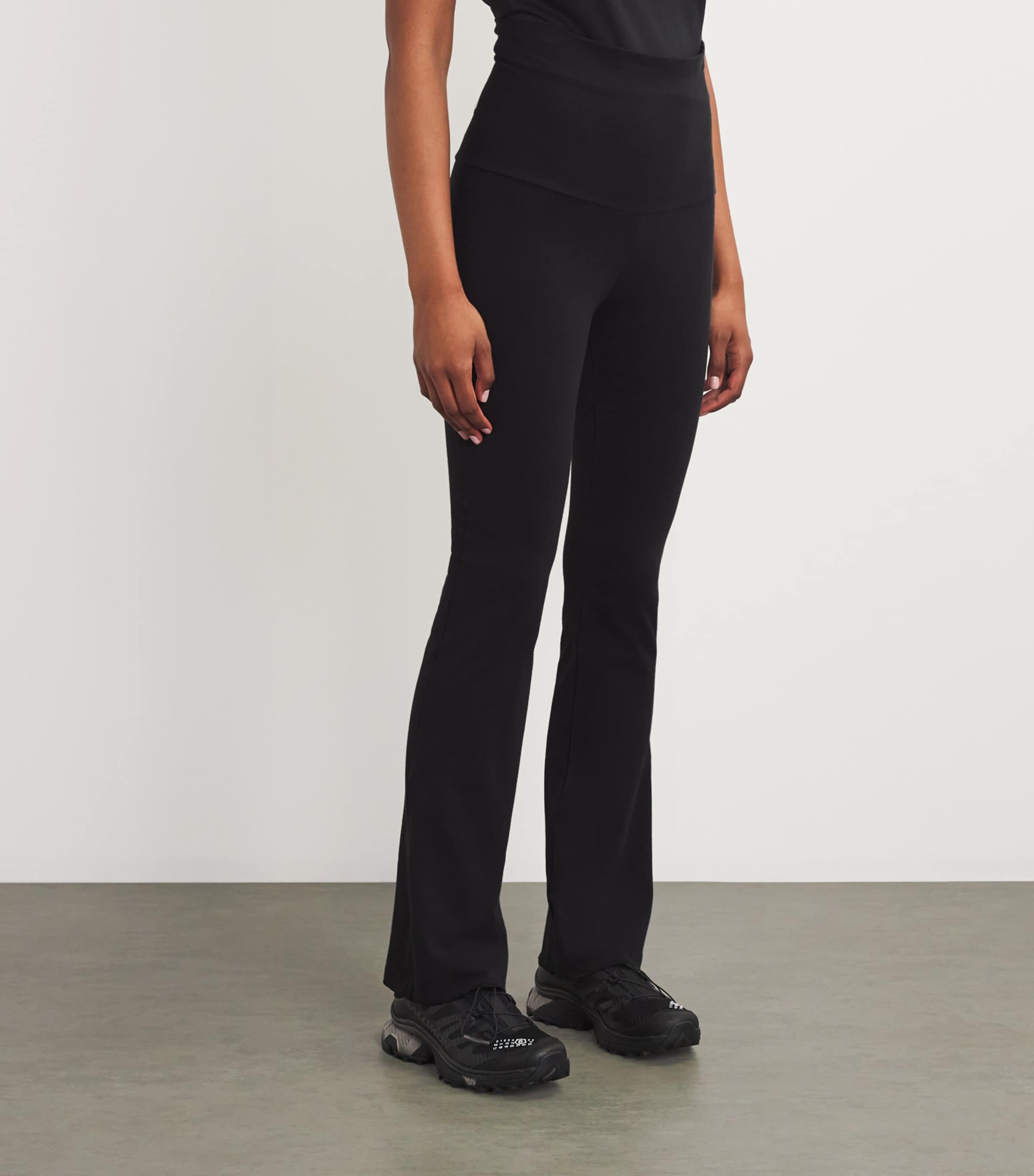 Cotton Jersey Foldover Trousers SOOT Image 3