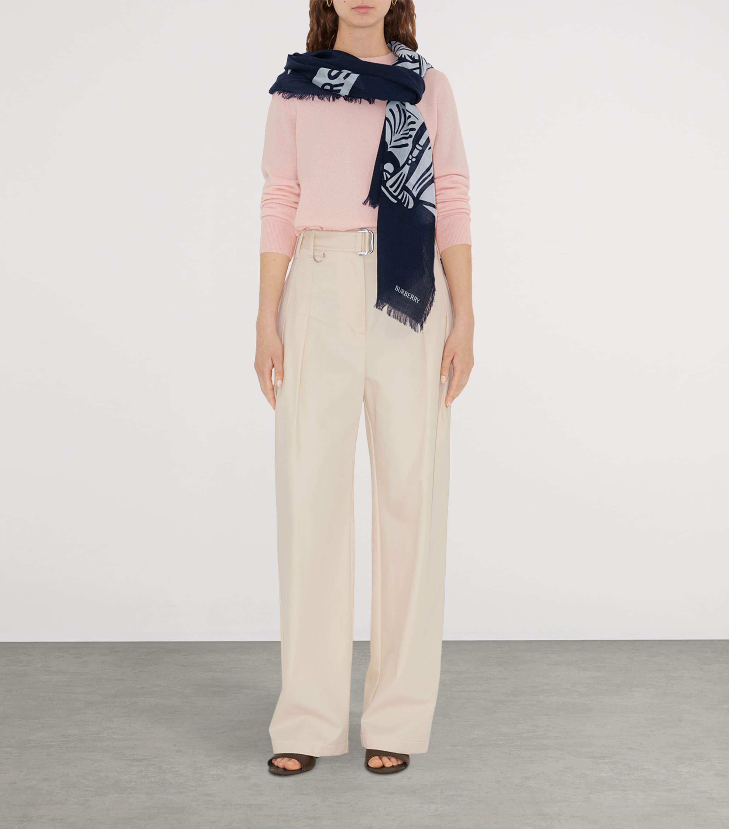 Wool Wide EKD Scarf BANK BLUE Image 2