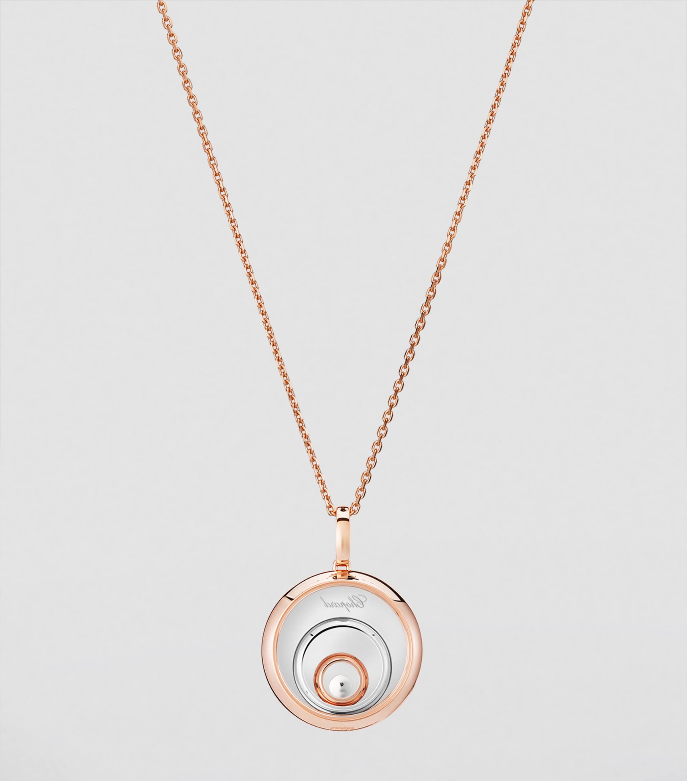 Rose Gold and Diamond Happy Spirit Necklace WHITE GOLD/ROSE GOLD Image 4