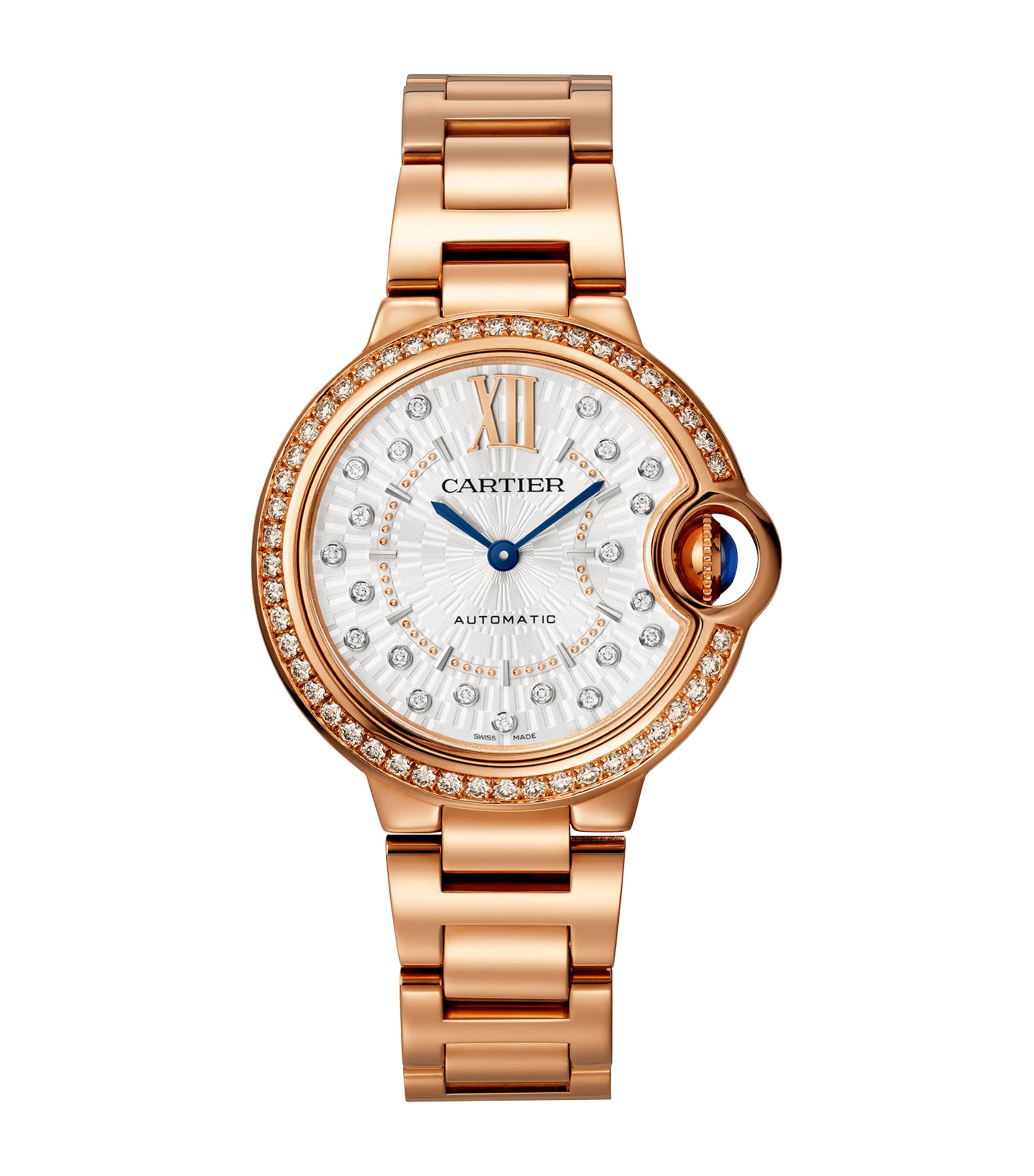 Cartier Rose Gold and Diamond Ballon Bleu de Cartier Watch 33mm Rose Gold Image 1