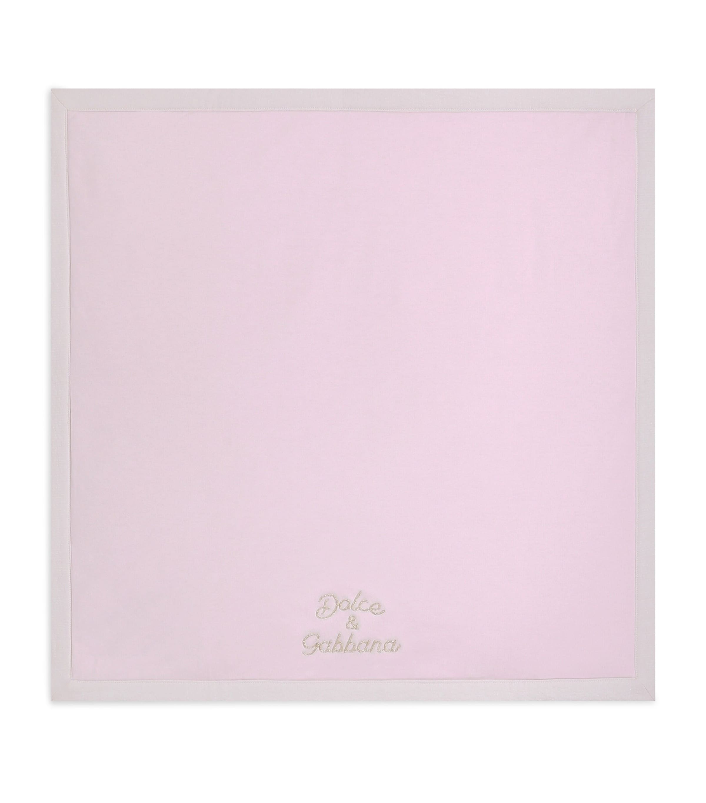 Dolce&Gabbana Kids Cotton-Linen Padded Blanket Very Light Powd Image 1