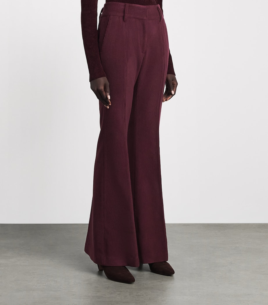 Gabriela Hearst Womens Cashmere-Wool Flared Rhein Trousers Plu Plum Image 4