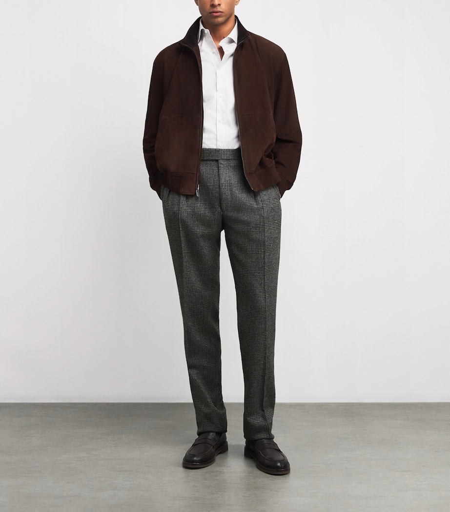 Wool Check Trousers MED GRY MU Image 2