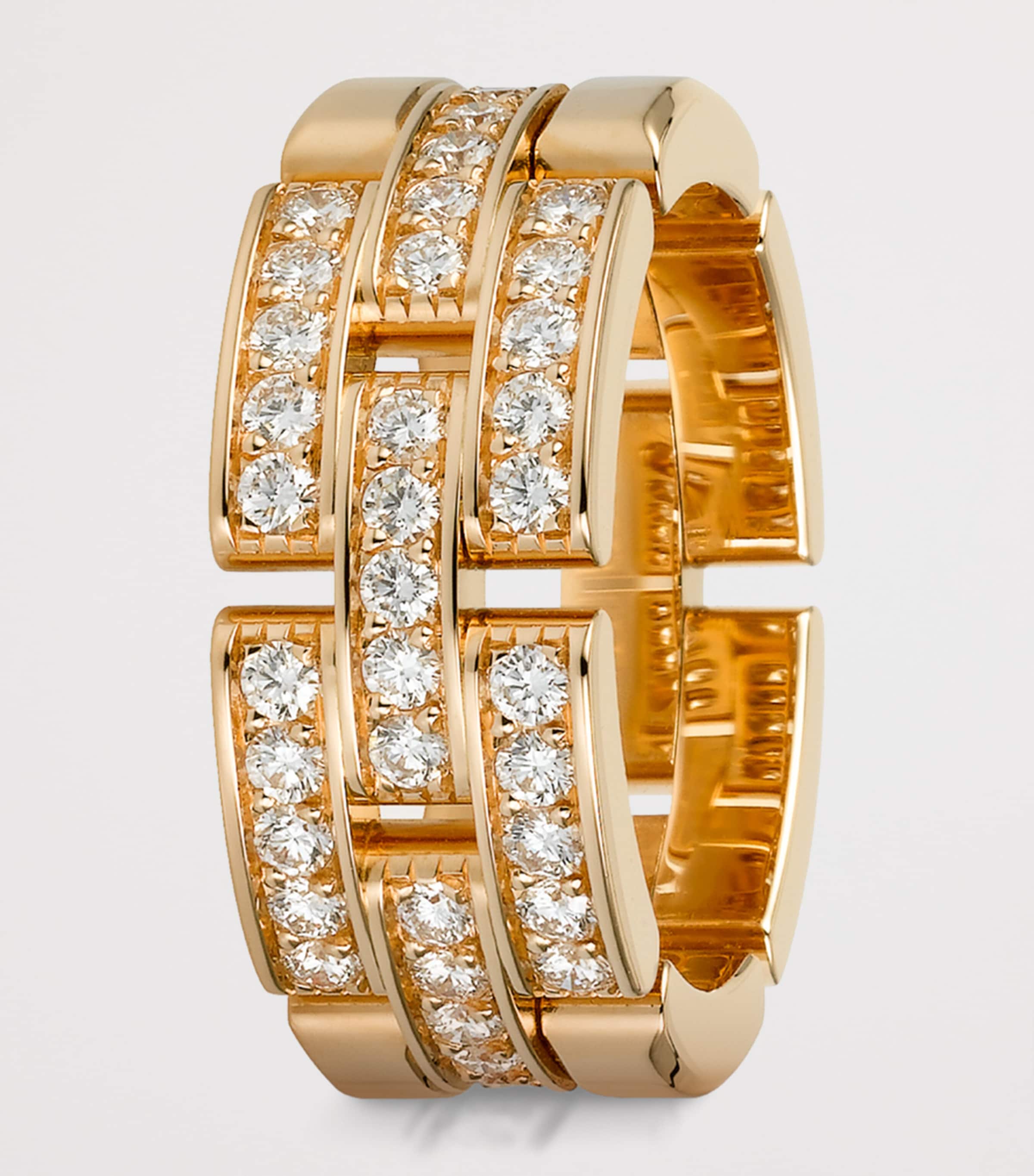 Cartier Yellow Gold and Diamond Maillon Panthère Ring Rose Gold Image 5