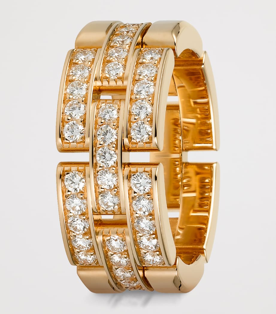 Cartier Yellow Gold and Diamond Maillon Panthère Ring Rose Gold Image 5