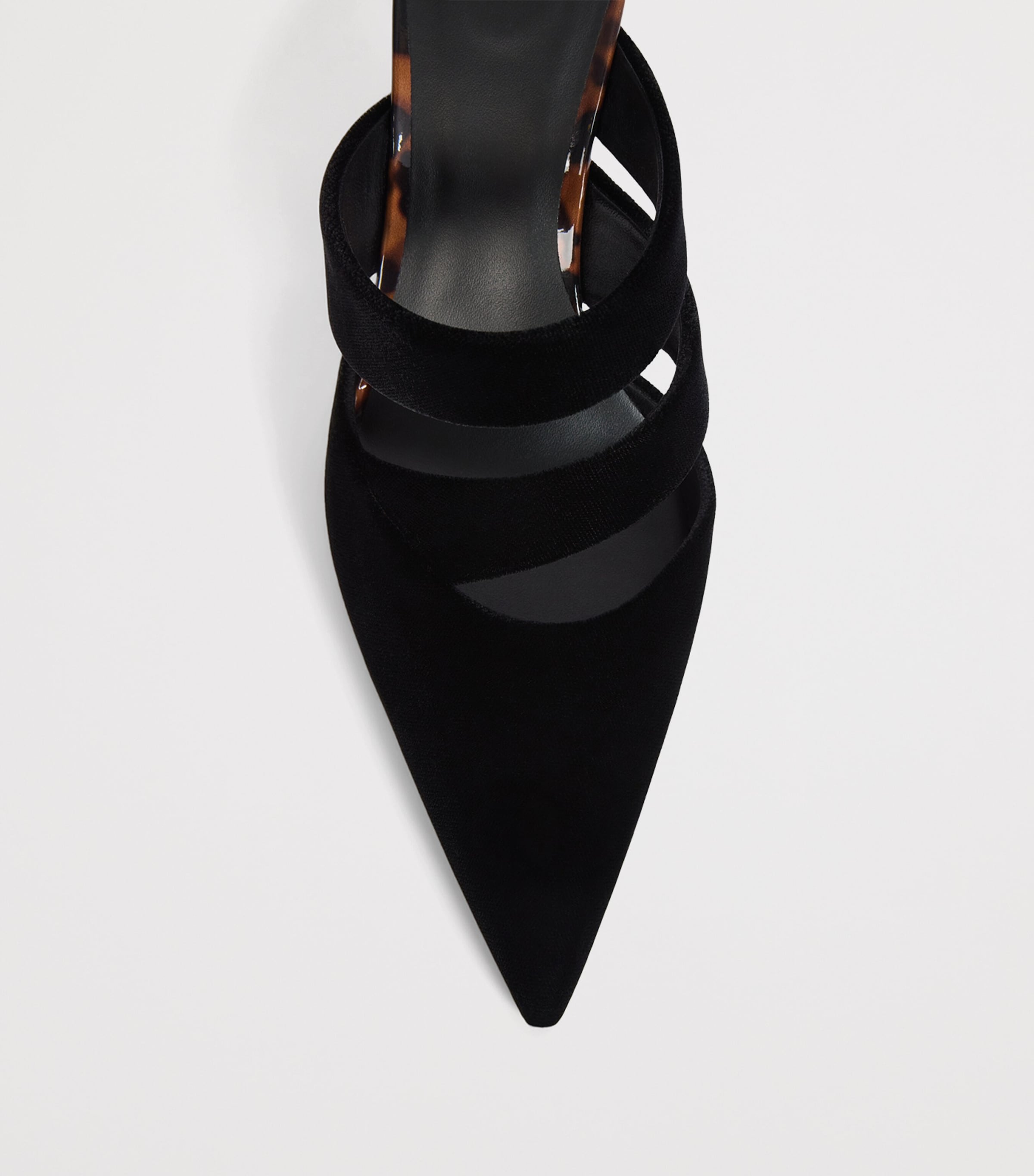 Balmain Leather and Velvet Pumps Eks Noir / Tartaruga Image 6