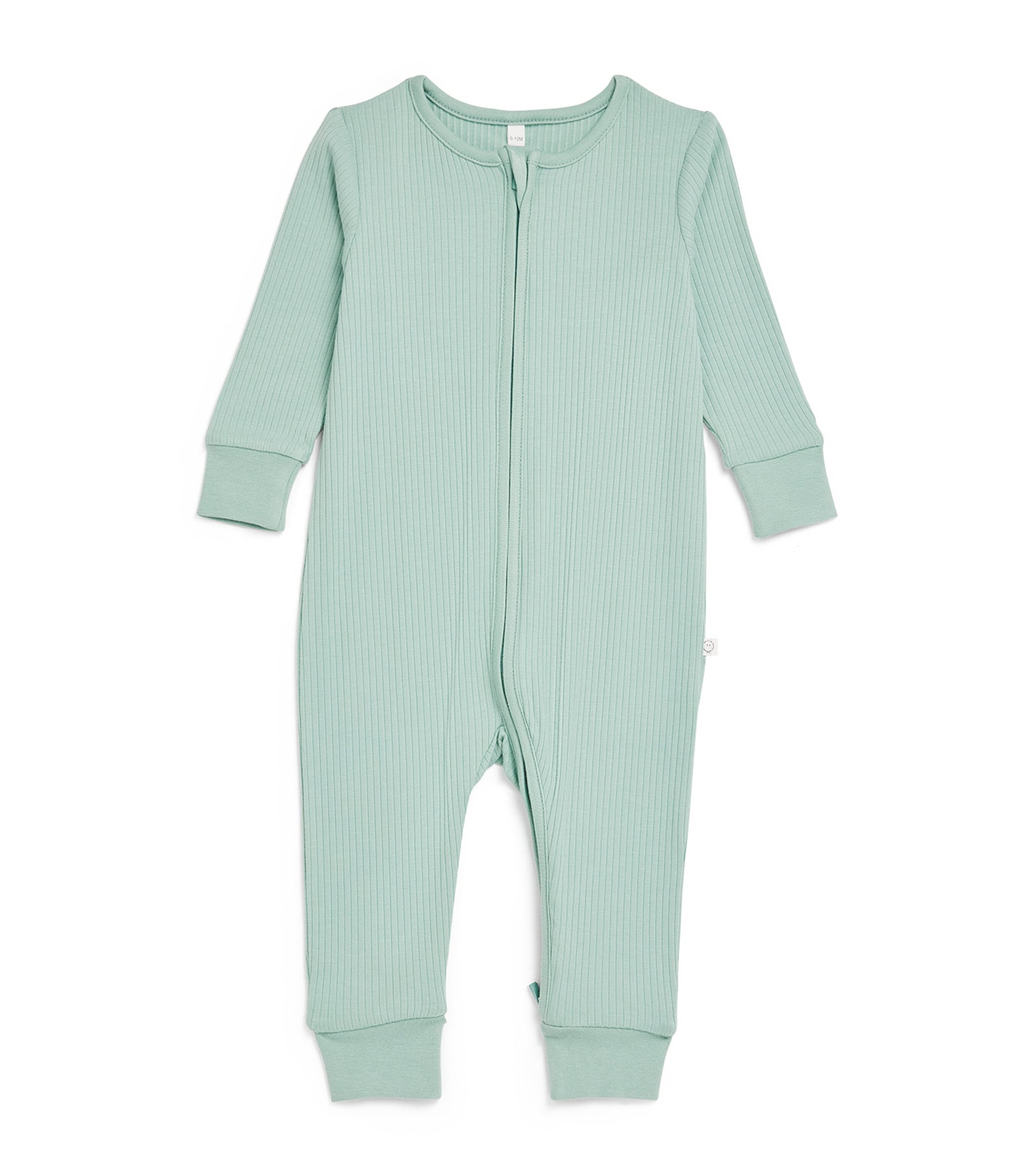 Ribbed Clever Zip Playsuit (9-12 Months) RIBBED MINT Image 1