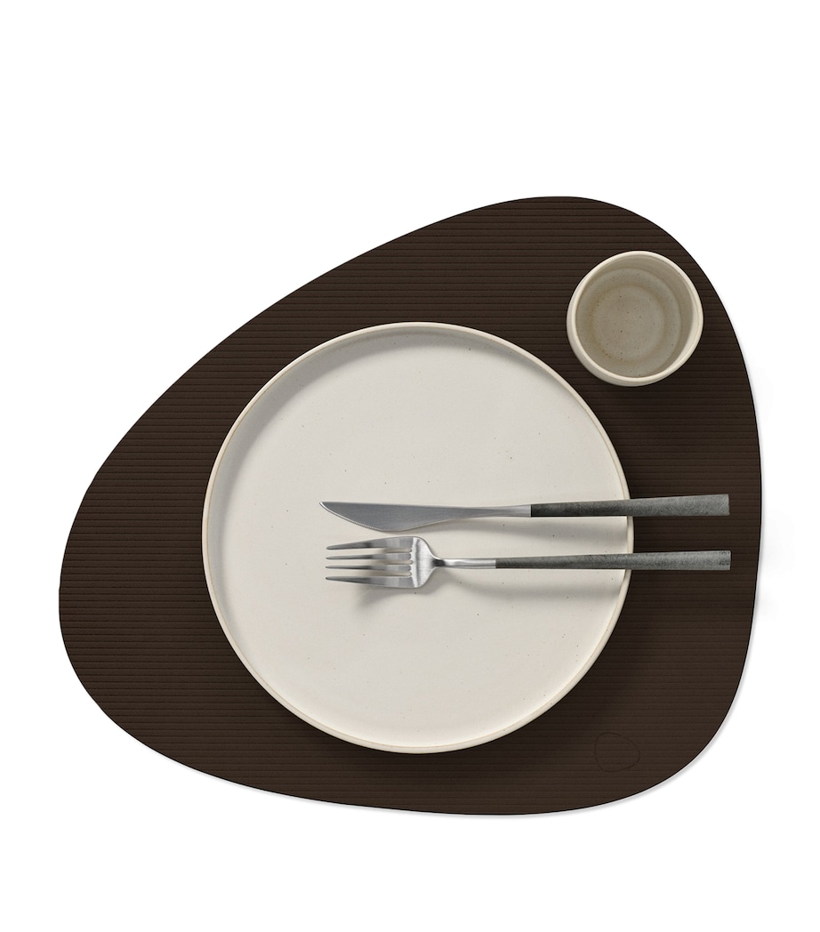 Large Curve Corduroy Placemat (Set of 4) HAZEL Image 2