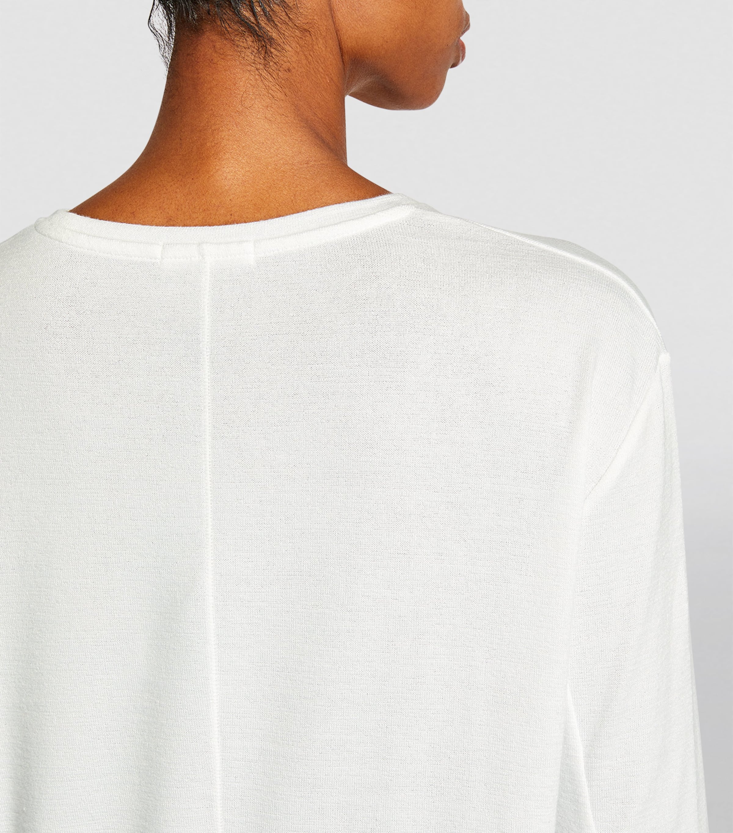 Fine-Knit Sweater WHITE Image 6