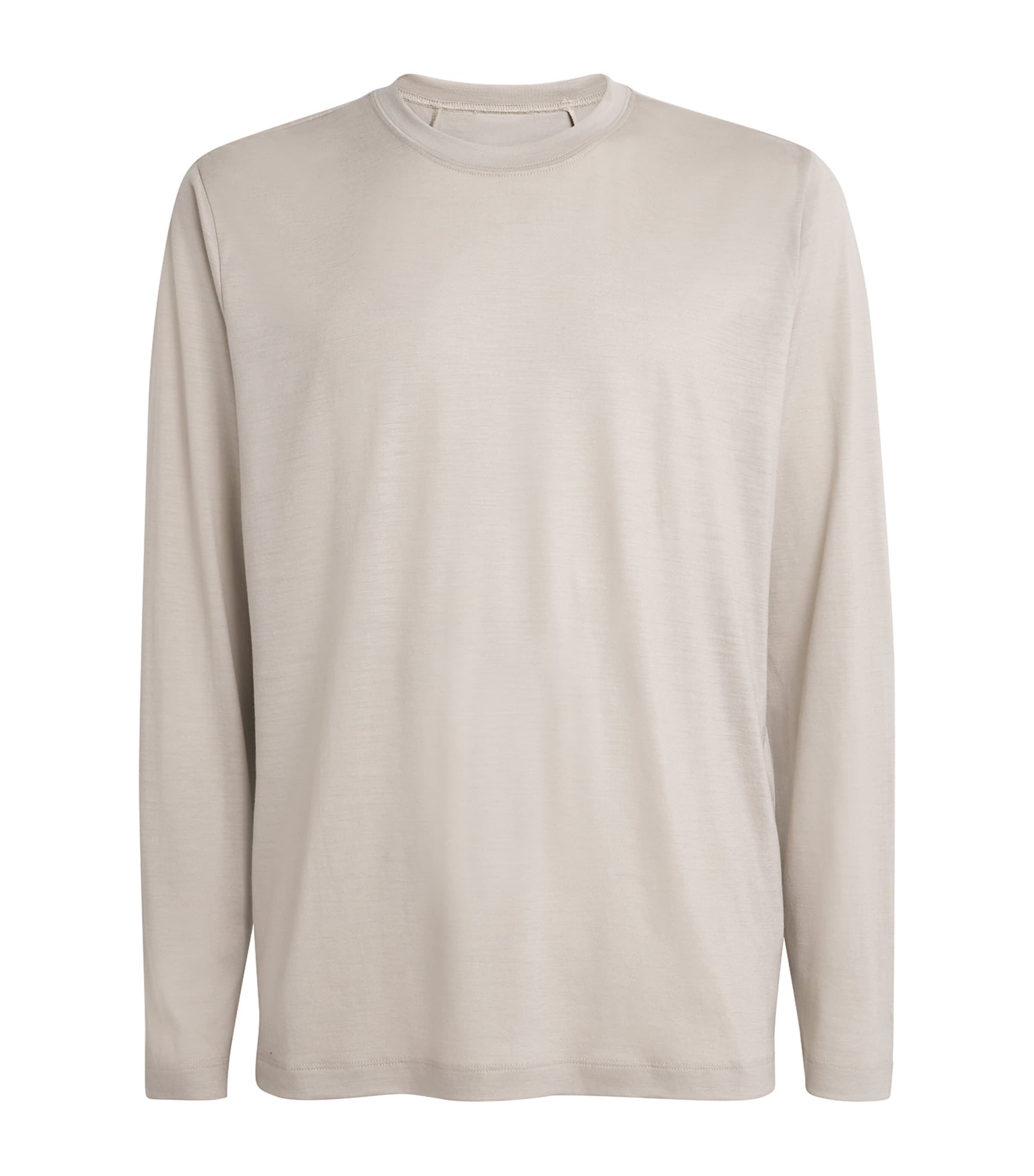Virgin Wool Long-Sleeve T-Shirt X34 DRIFTWOOD Image 1