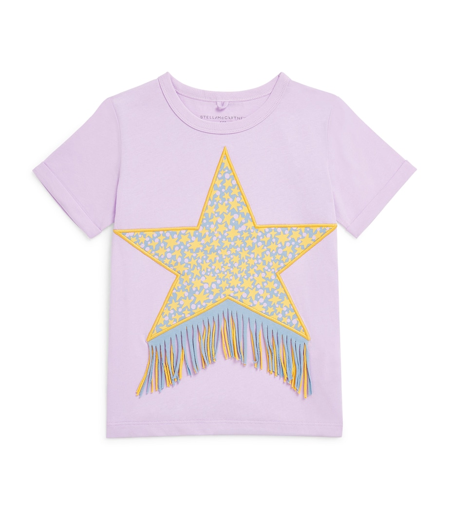 Stella McCartney Kids Fringed Star T-Shirt (2-14+ Years) Image 1