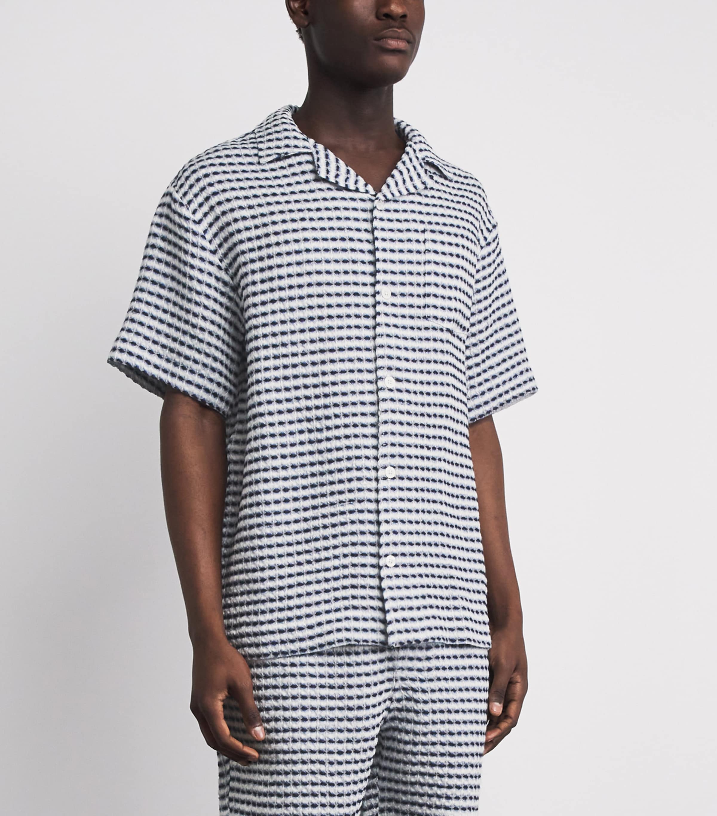CHÉ Mens Linen Riita Shirt Blue Image 4