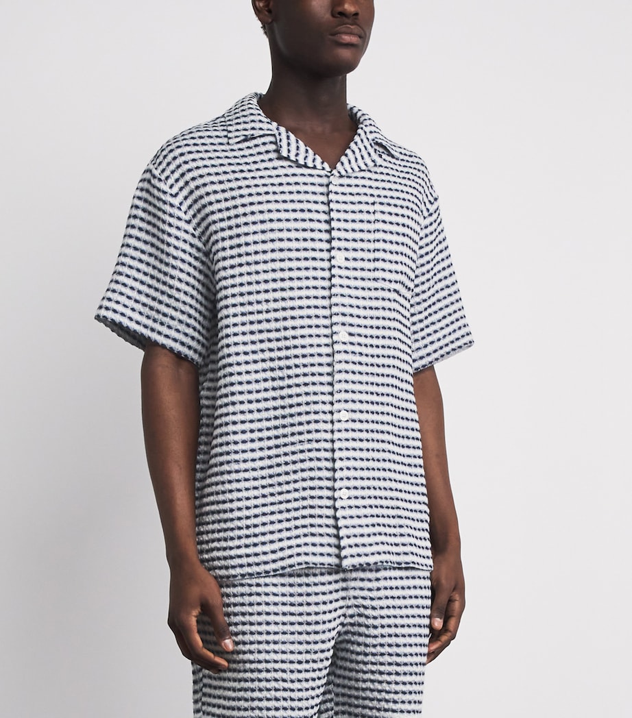 CHÉ Mens Linen Riita Shirt Blue Image 4