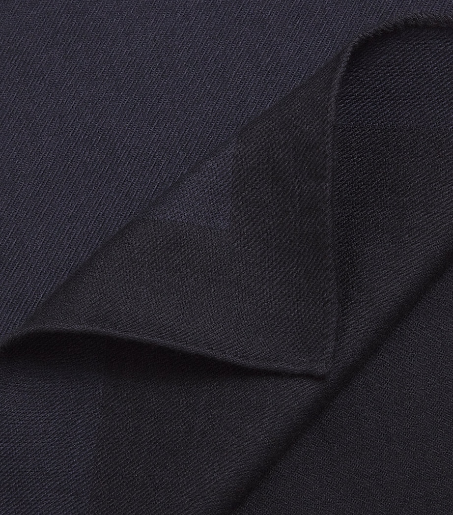 Colombo Cashmere-Silk Stole Dark Blue Image 4