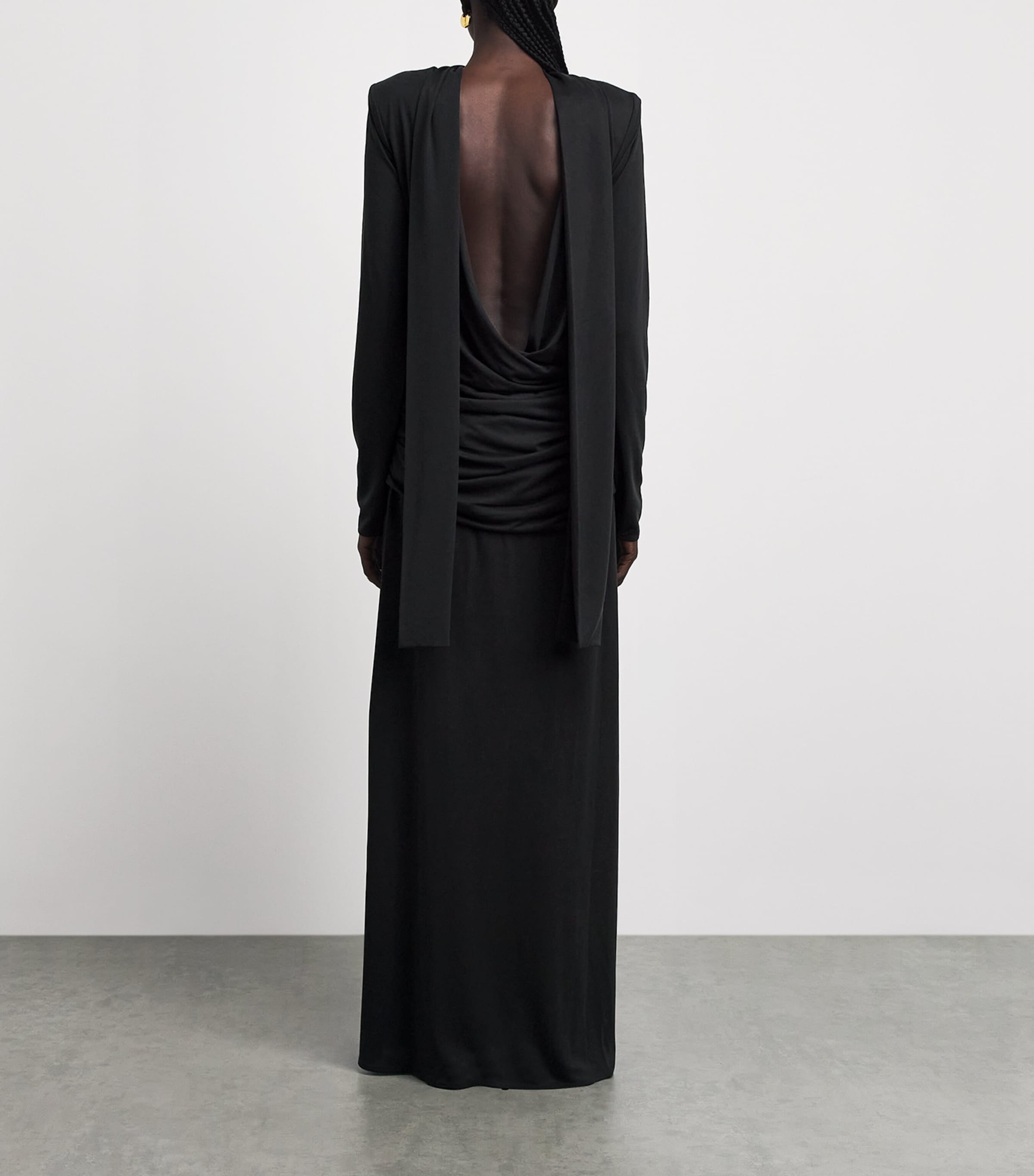 Voranida Womens High-Neck Mols Maxi Dress Black Image 4