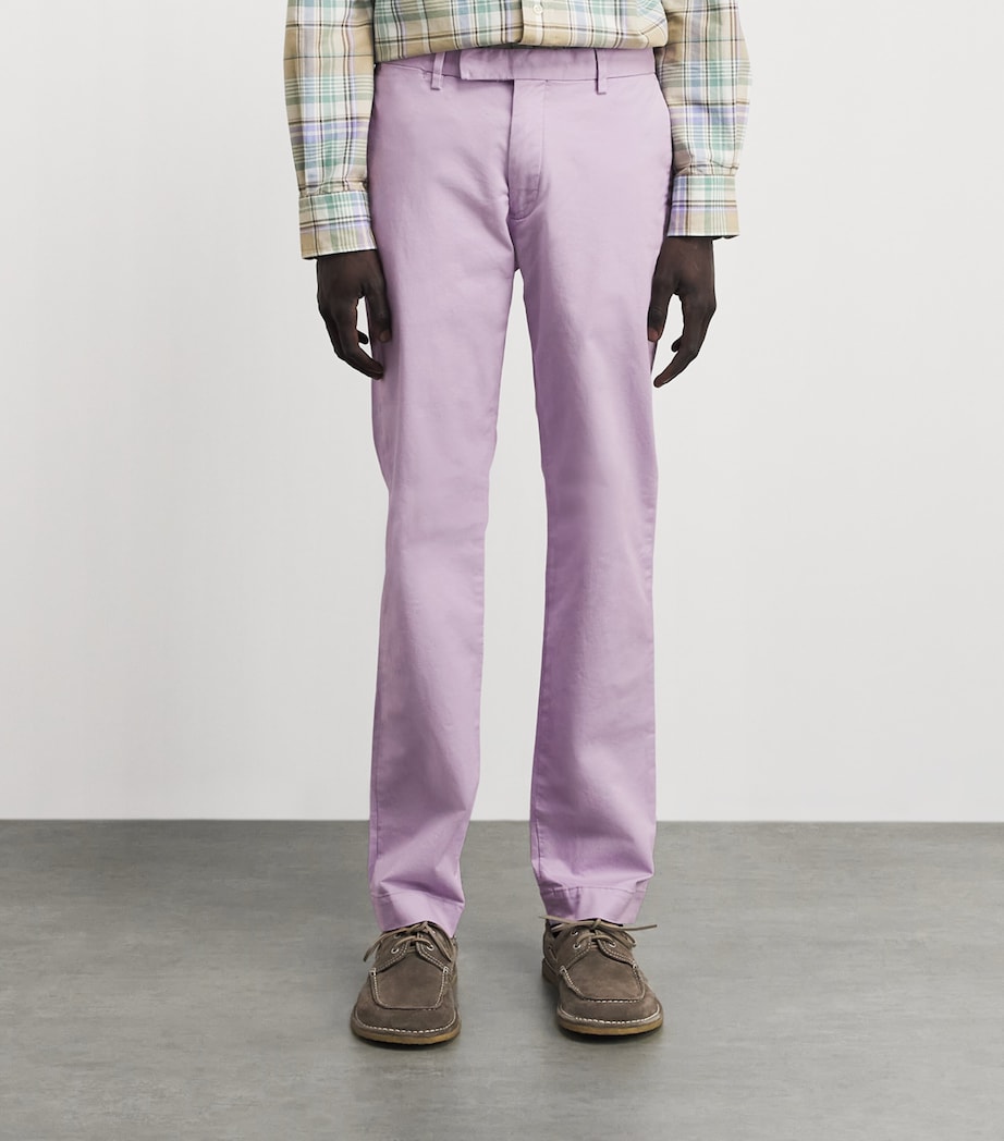 Polo Ralph Lauren Mens Stretch-Cotton Slim Chinos Spring Iris Image 4