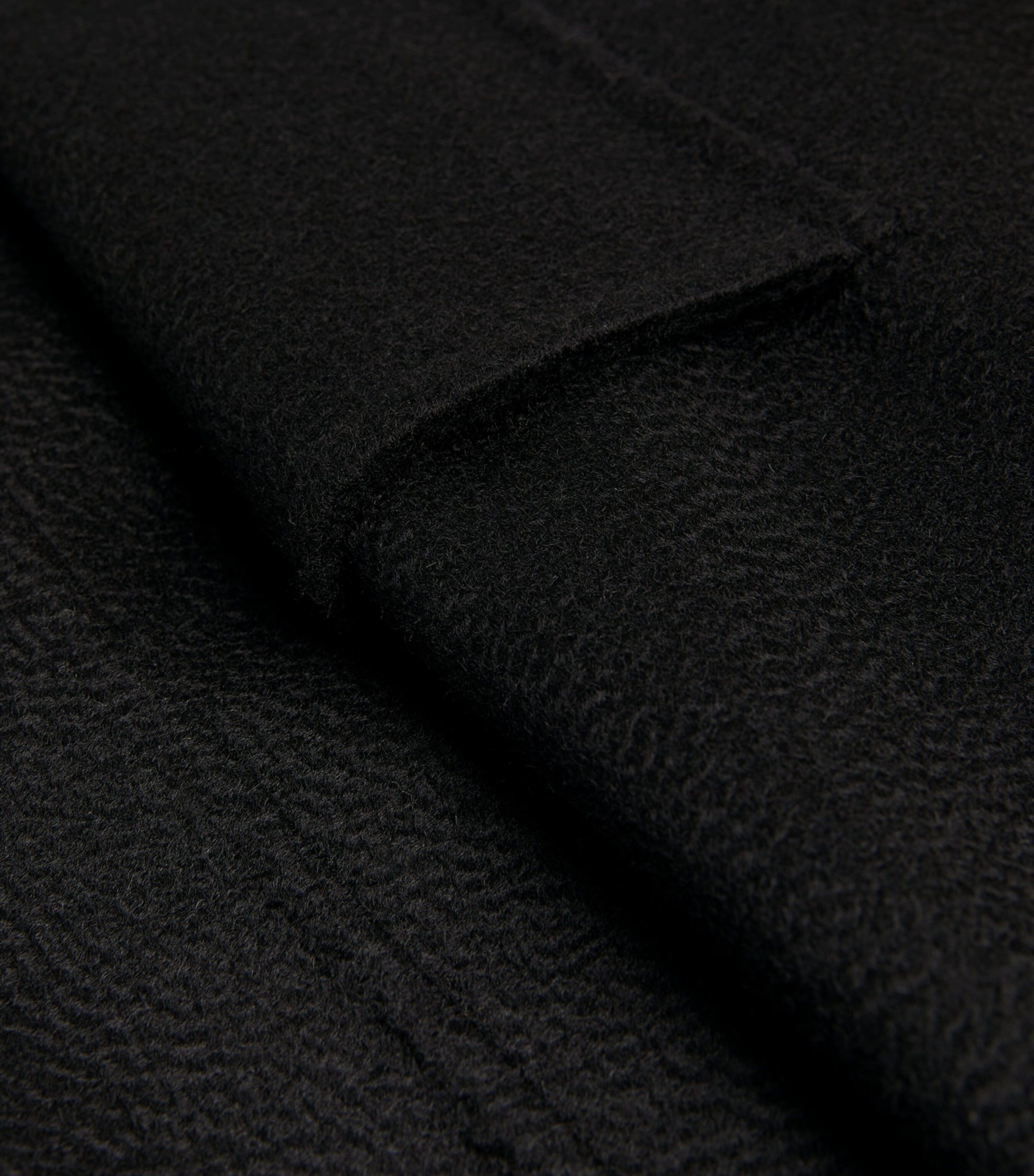 Wool Trench Coat BLACK Image 6