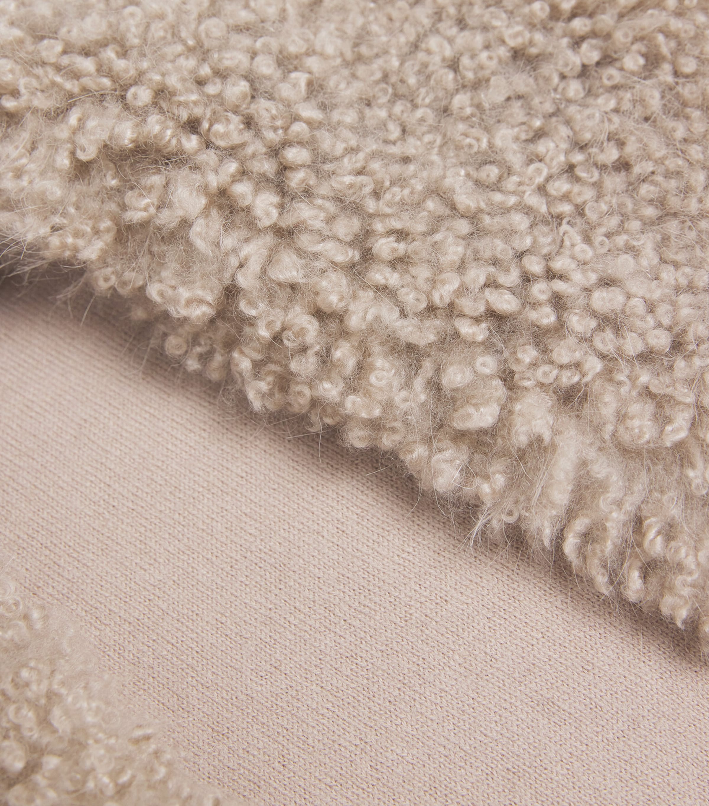 Shearling-Wool Bandana Scarf A2048 Image 4