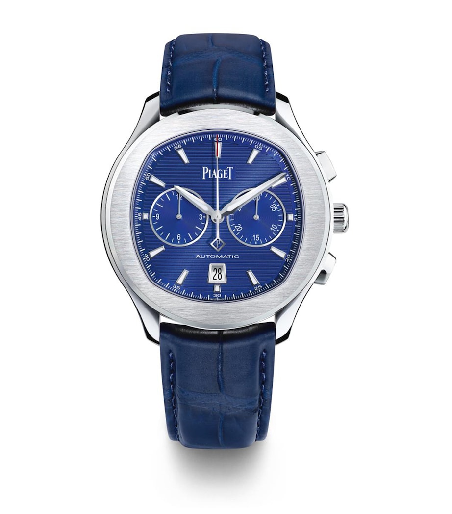 Stainless Steel and Alligator Strap Polo Watch 42mm SILVER Image 1